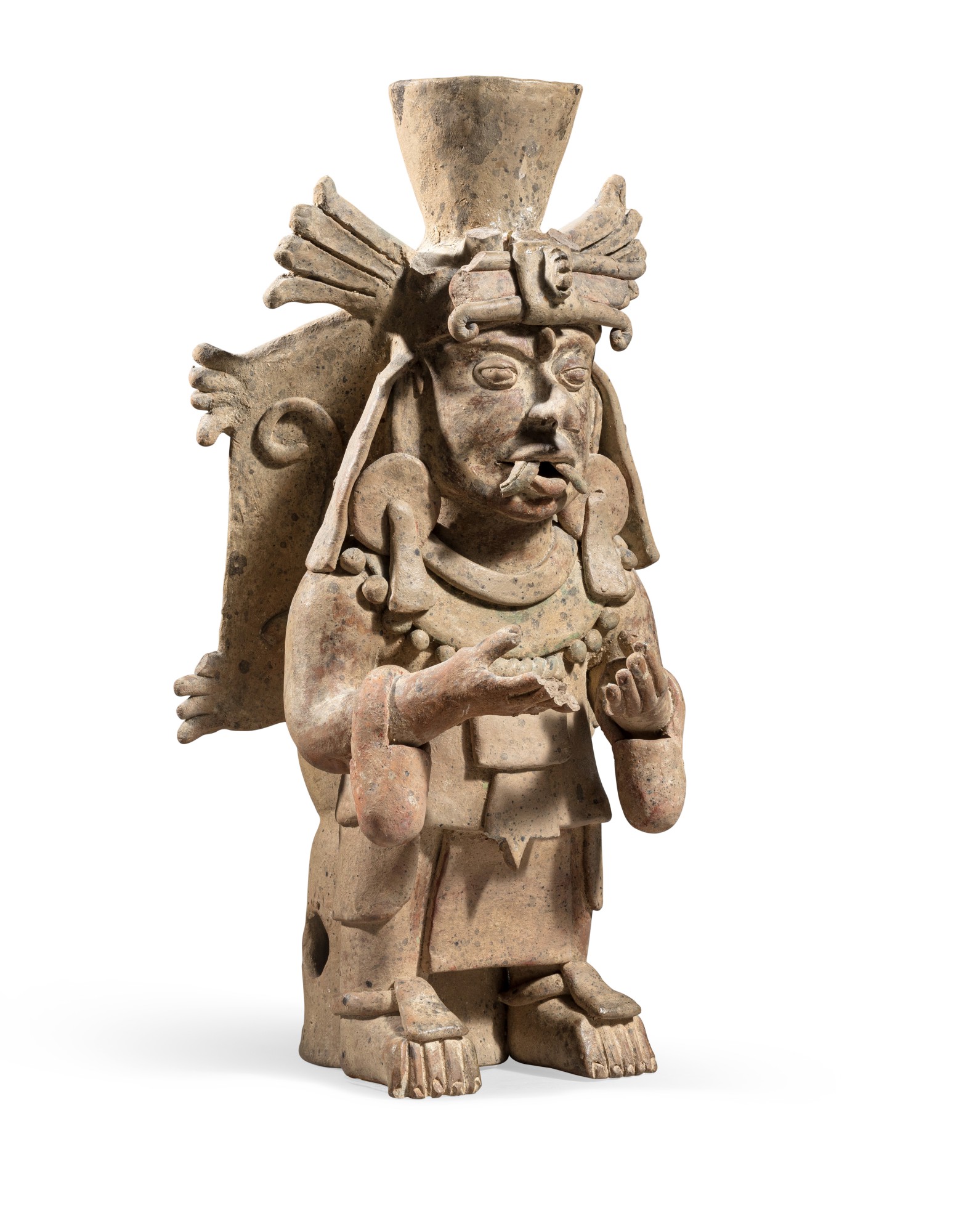 Brûle-parfum figurant Itzamna, Mayapan, Culture Maya, Mexique, Postclassique 1200-1400 AP. J.-C. — Mayapan incensario of Itzamna, Maya culture, Mexico, Postclassic, AD 1200-1400