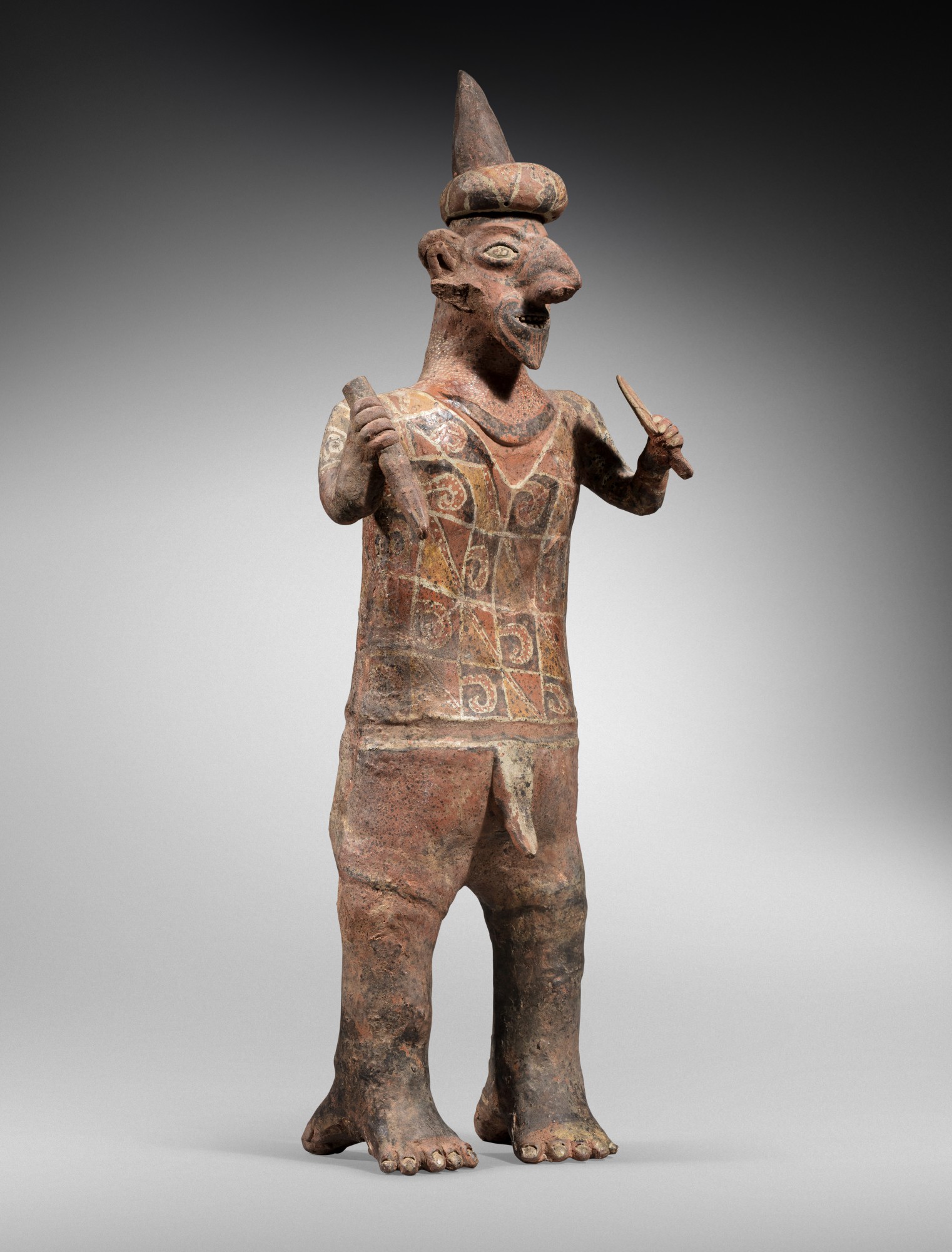Unknown — Large Nayarit standing figure, Ixtlan del Rio style, Protoclassic, 100 BC-AD 250