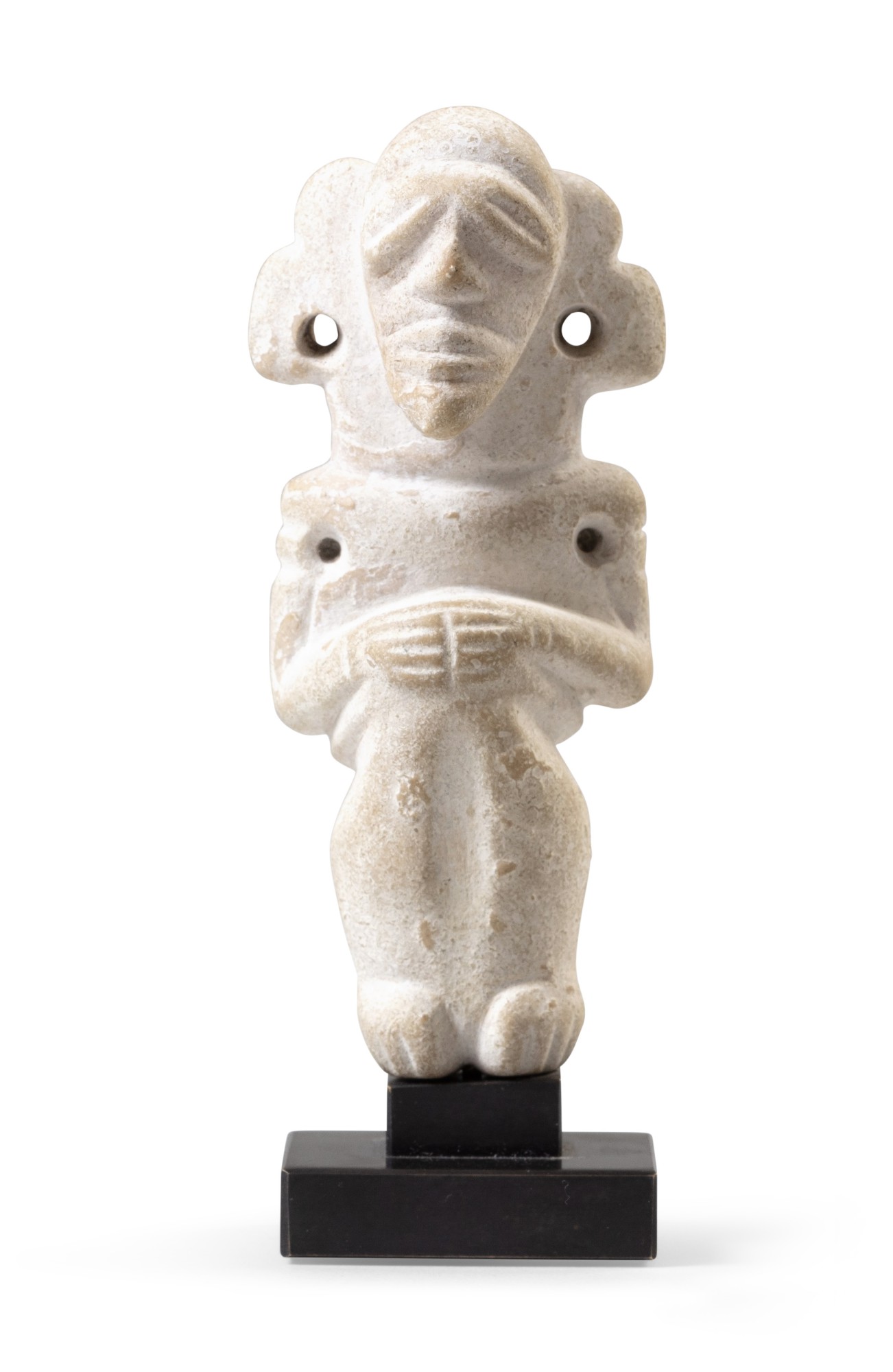 Pendentif anthropomorphe, Taïno, Grandes Antilles, 1000-1500 AP. J.-C. — Taino stone effigy pendant, Greater Antilles, AD 1000-11500
