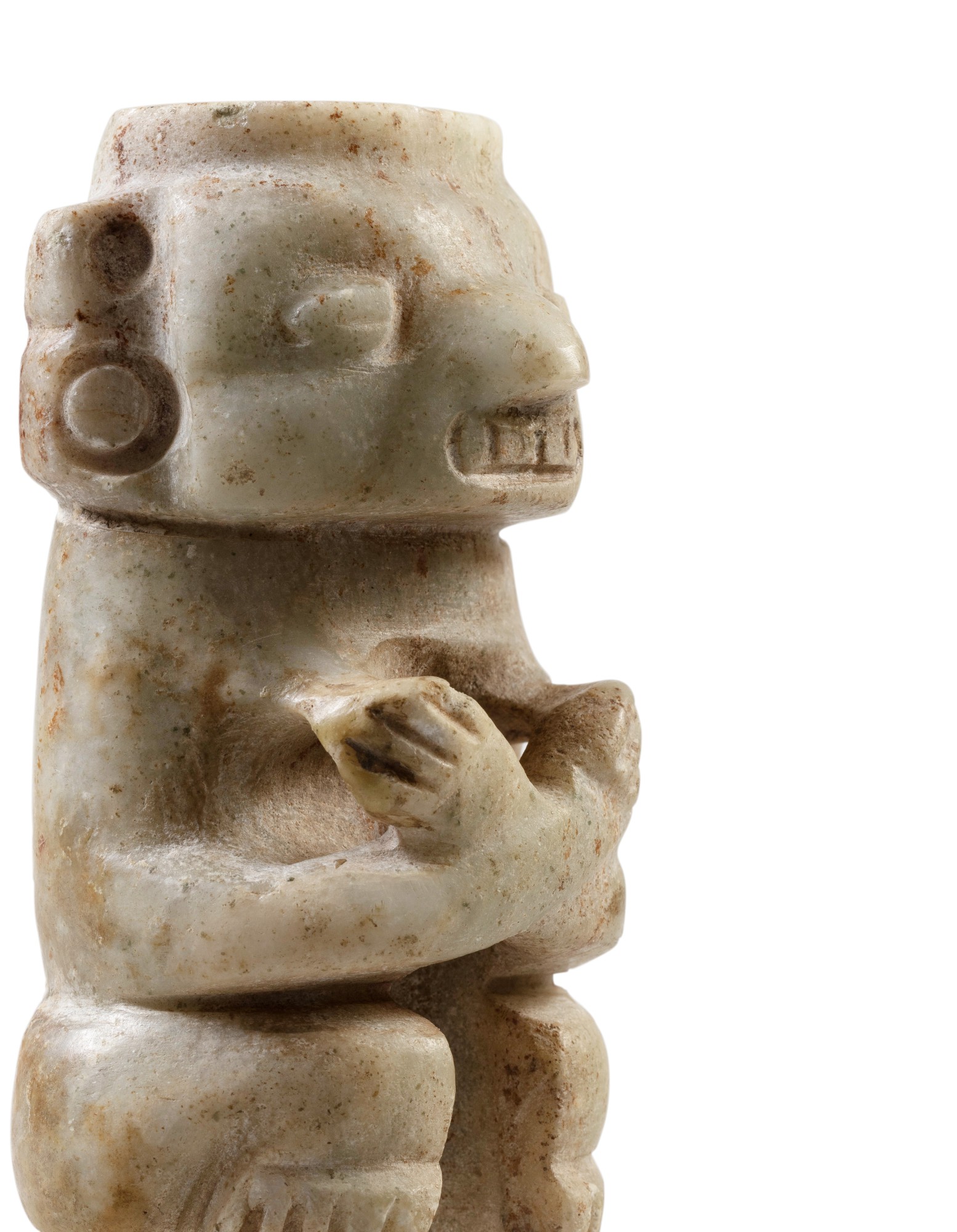 Unknown — Mixtec stone seated figure, Mexico, Late Postclassic, AD 1200-1500