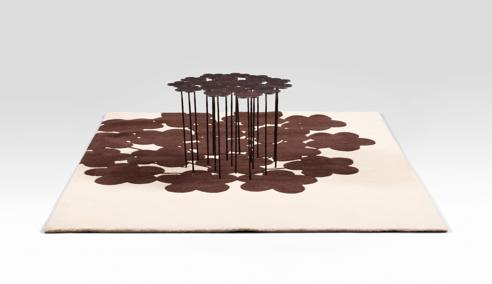 Table et tapis Ombre chinée, pièce unique