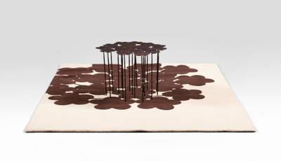 Table et tapis Ombre chinée, pièce unique