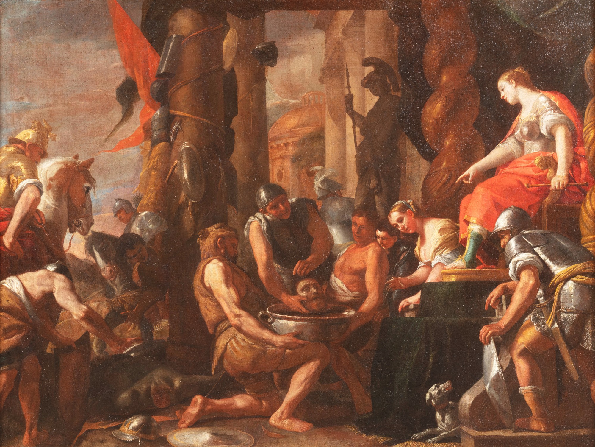 La reine Thomyris recevant la tête de Cyrus, roi de Perse