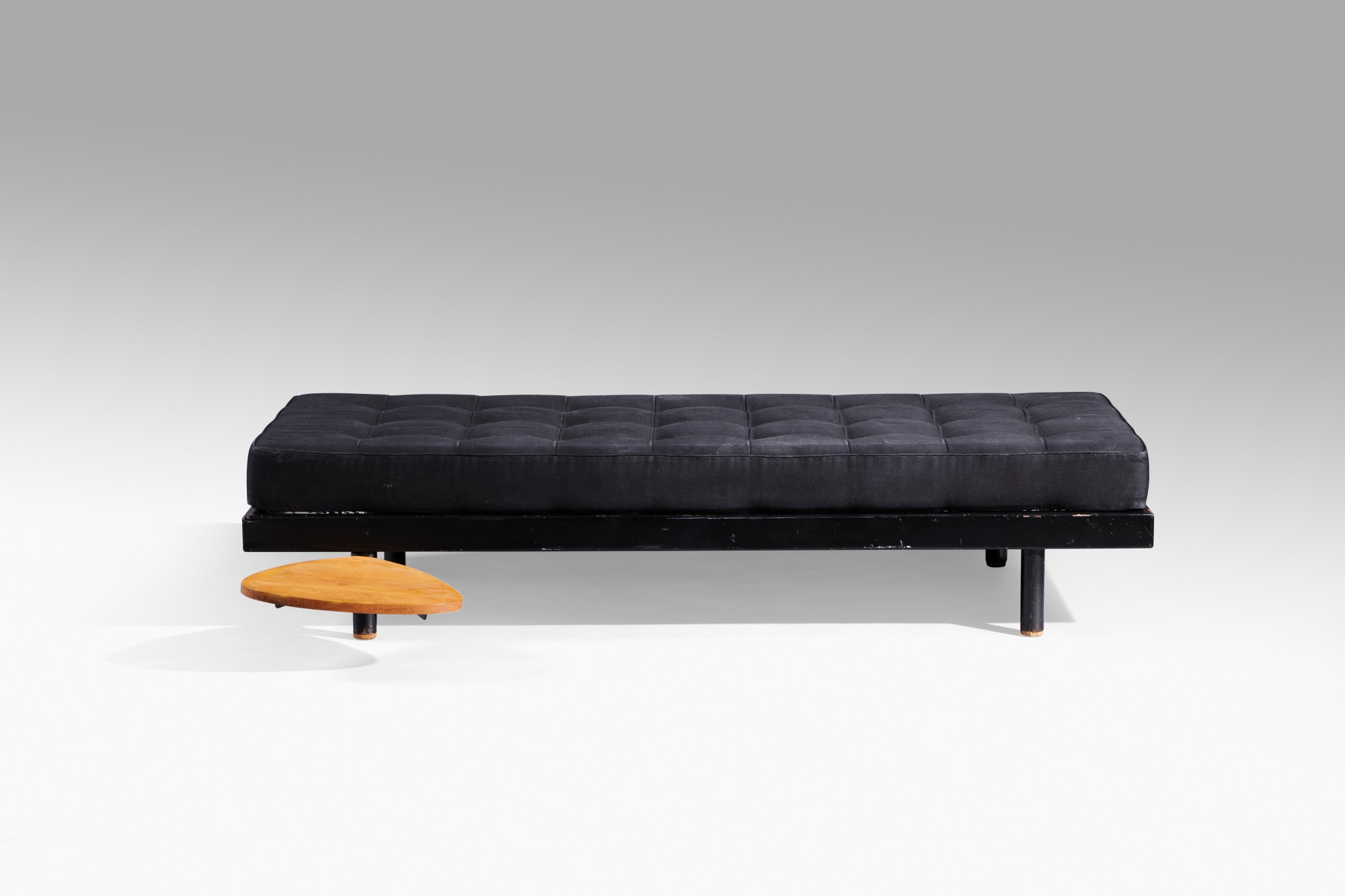Jean Prouvé — SCAL no. 450 bed with swivelling shelf, AKA Antony bed, designed in 1952