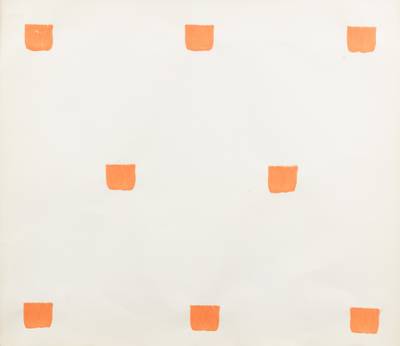 Empreinte de pinceau N° 50 répétées à intervalles réguliers de 30 cm