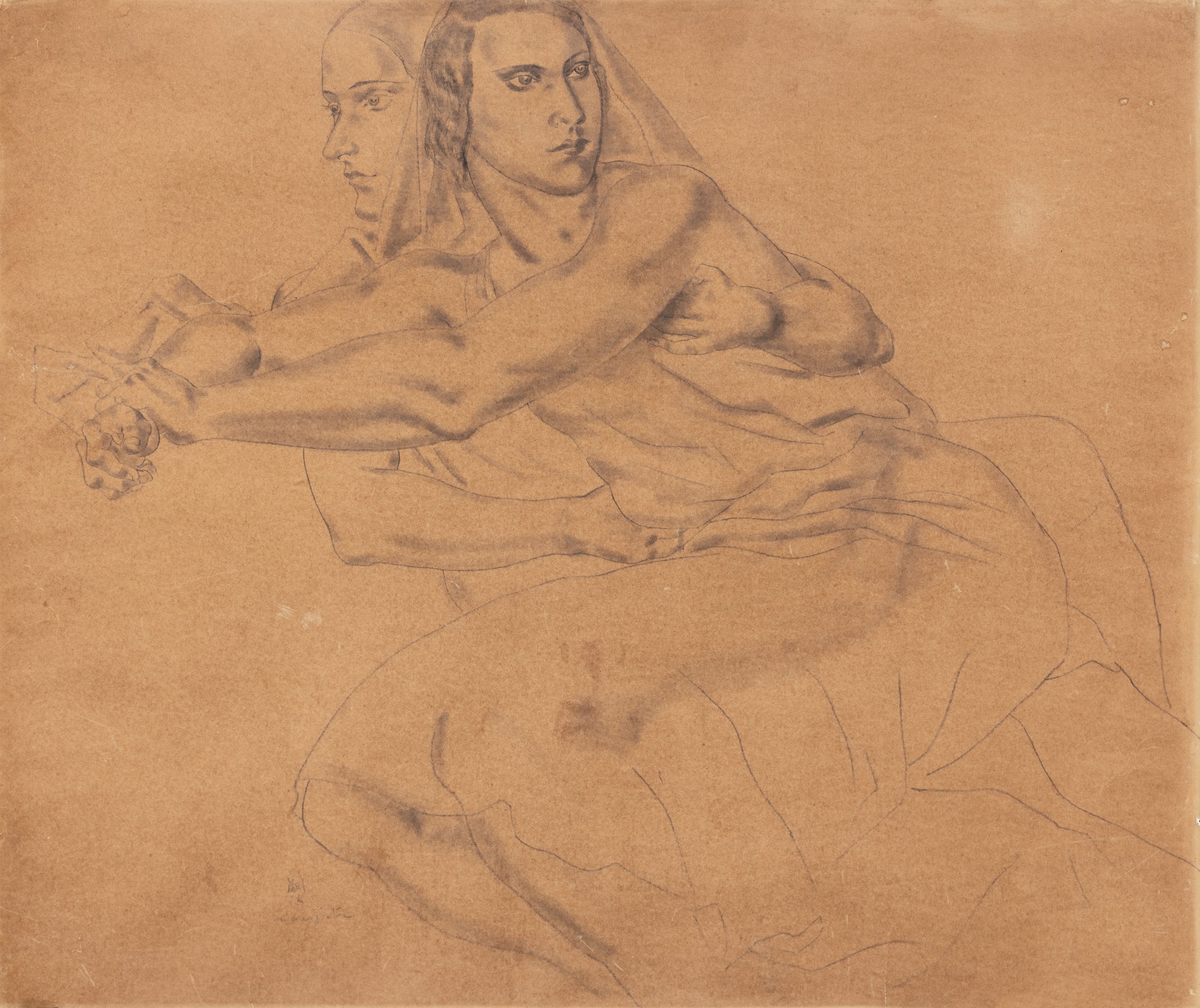 Léonard Foujita — Les deux modèles 