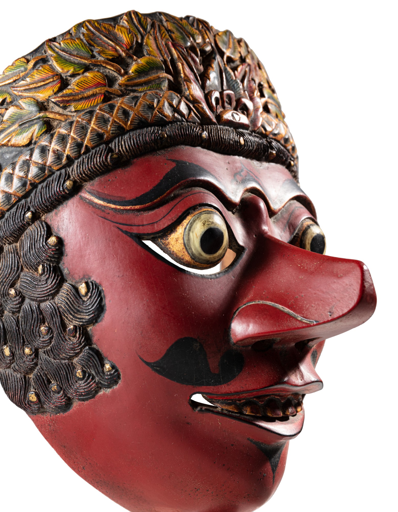 Masque topeng représentant Kelana, Yogyakarta, Java, Indonésie — Topeng mask figuring Kelana, Yogyakarta, Java, Indonesia