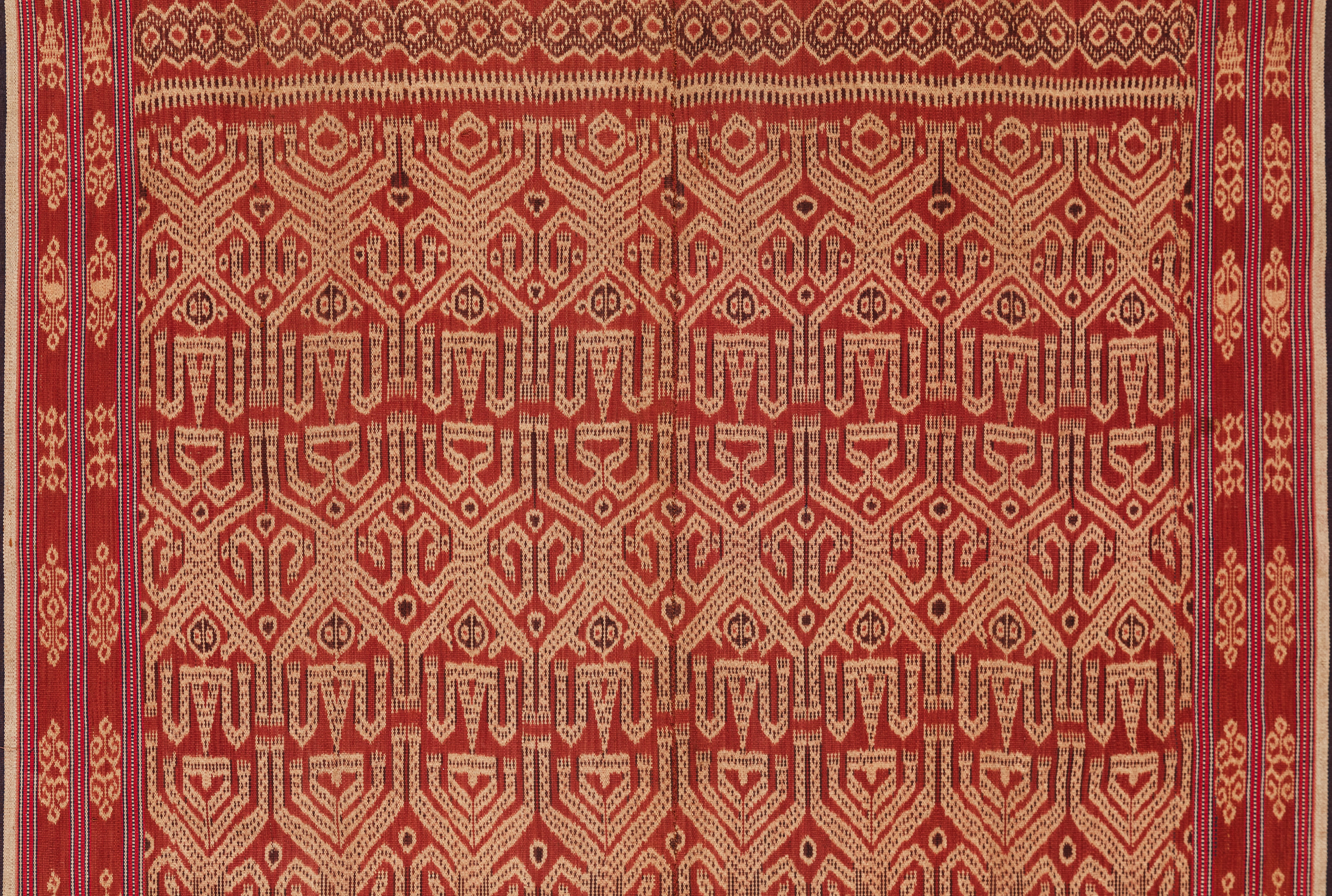 Pua kumbu, Iban, Sarawak, Bornéo, Indonésie, XIXème siècle — Iban pua kumbu, Borneo, Indonesia, XIXth century