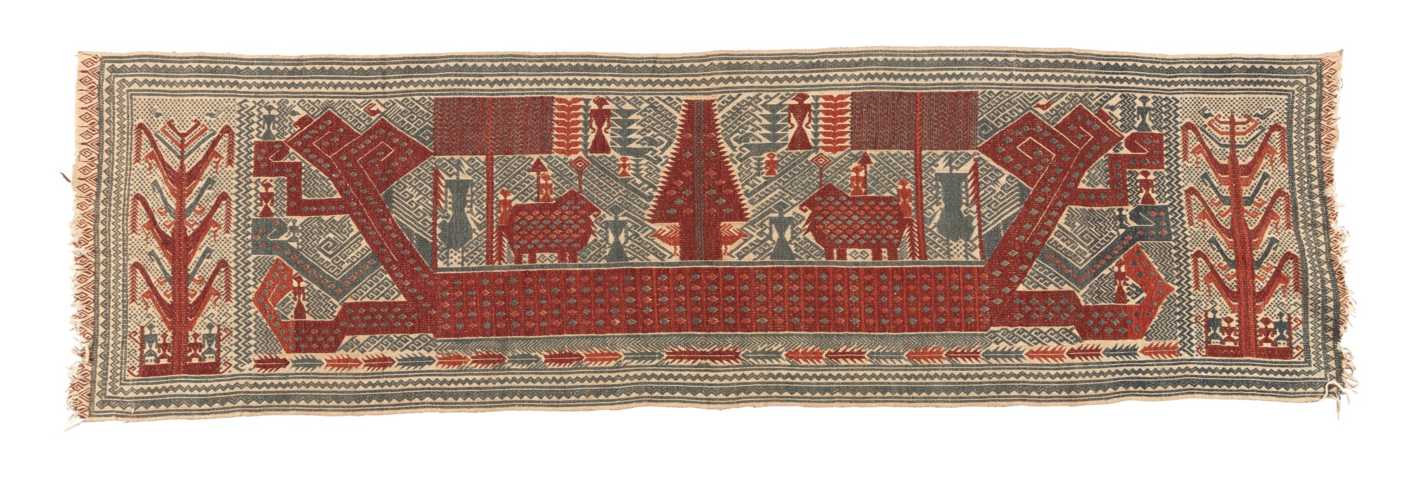 Unknown — Ceremonial hanging "ship cloth" palepai, Lampung, Sumatra, Indonesia, XXth century