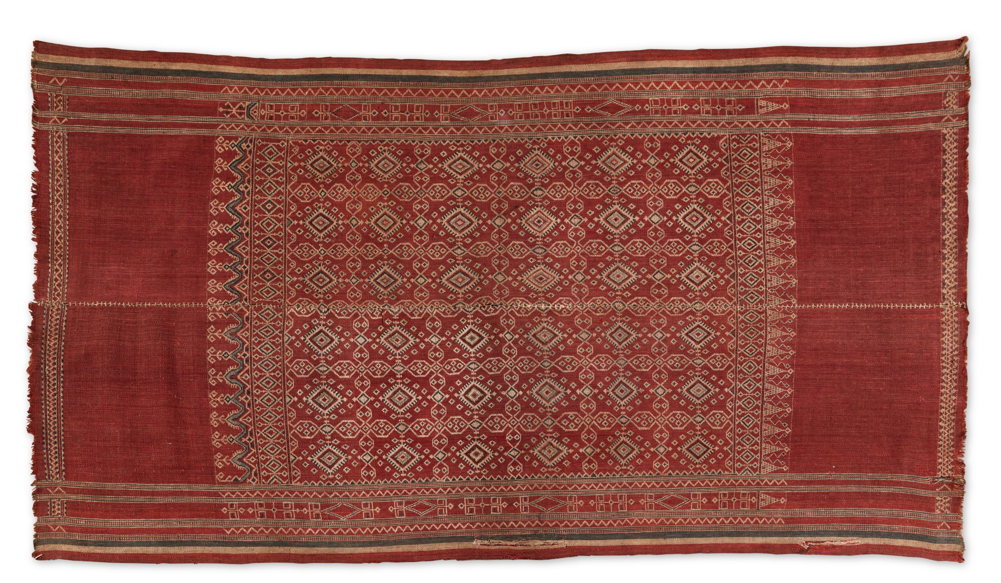 Pua sungkit, Iban, Sarawak, Bornéo, Indonésie, XIXème siècle — Iban pua sungkit, Sarawak, Borneo, Indonesia, XIXth century