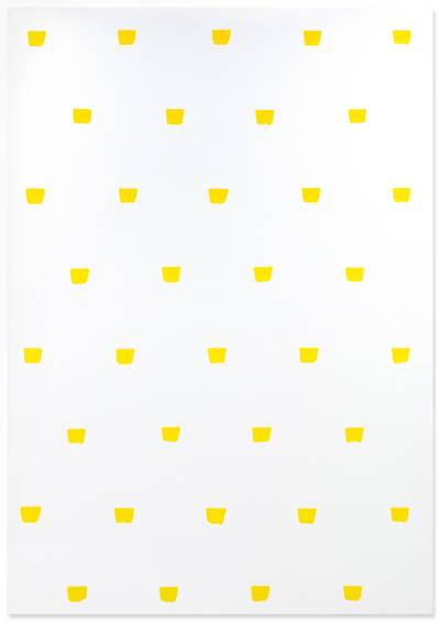 Empreintes de pinceau n°50 répétées à intervalles réguliers de 30 cm