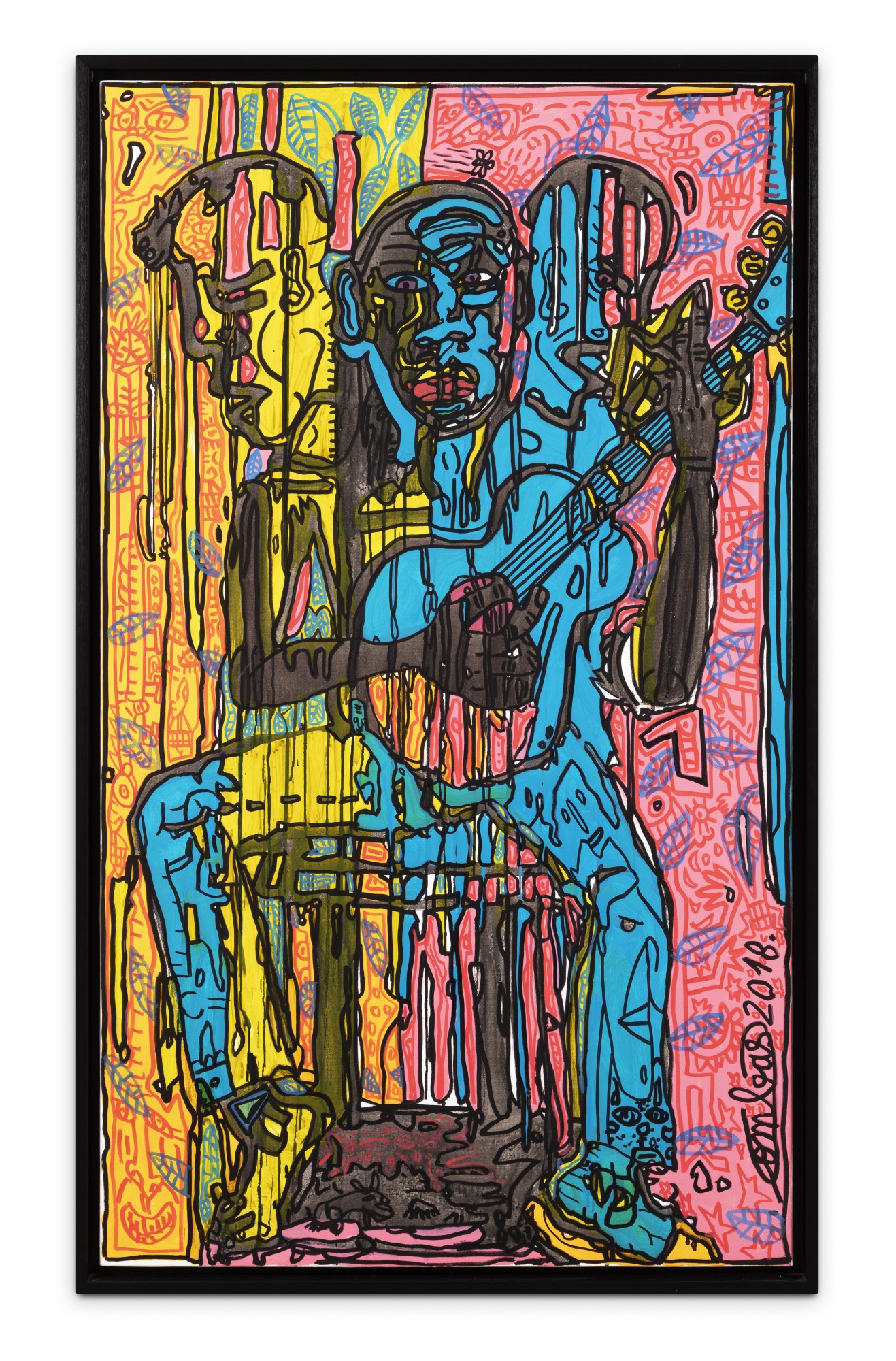 Robert Combas — The blue homme au chant