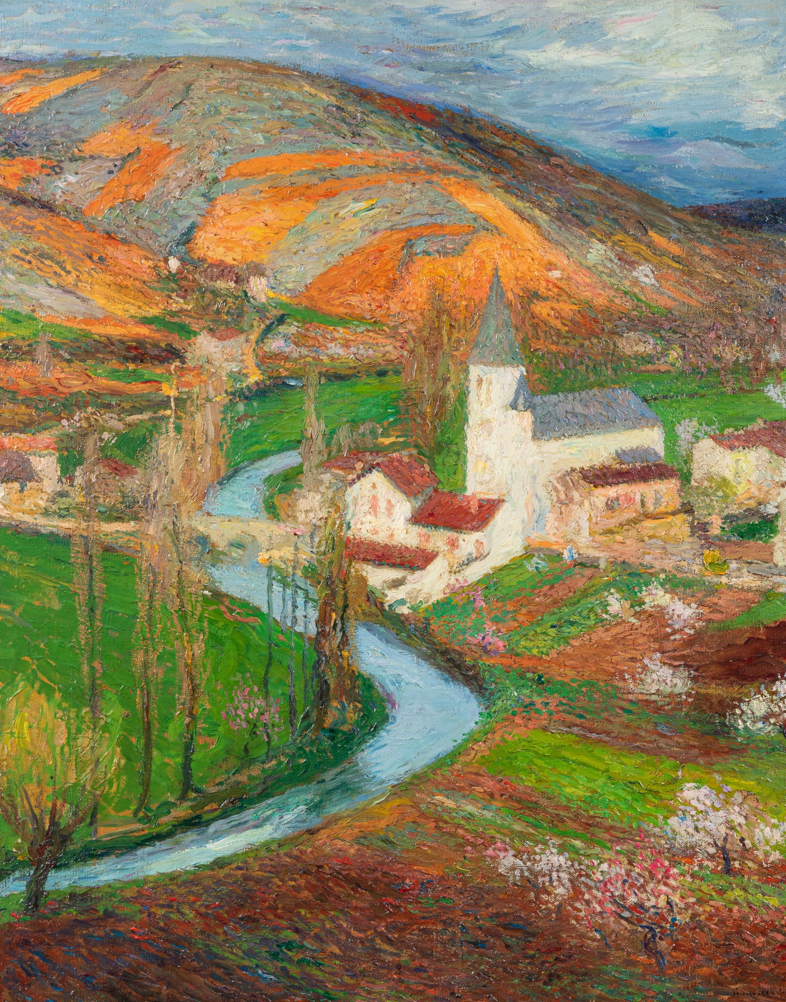 Labastide du vert au printemps depuis le jardin de Marquayrol