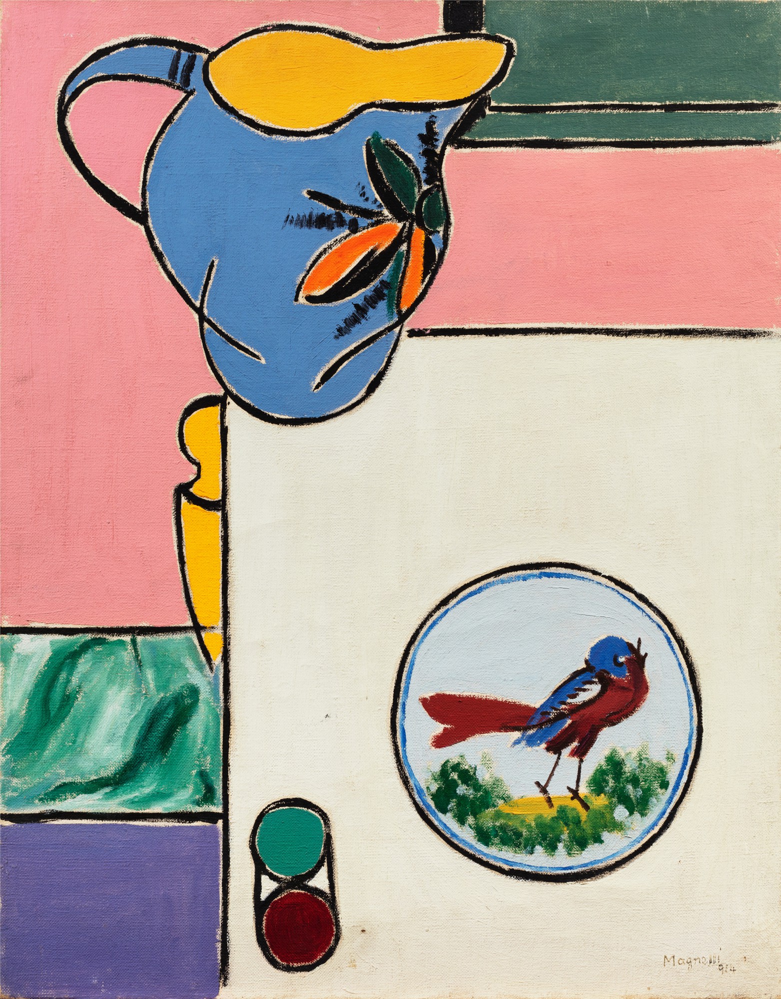 Alberto Magnelli — Piatto con uccello (Plat à l'oiseau)