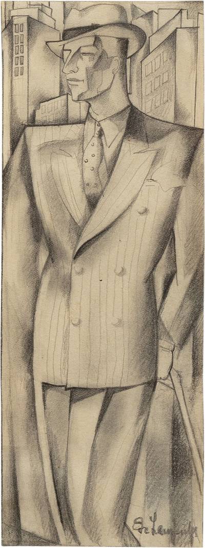 Etude pour le "Portrait de Mr. Bush"