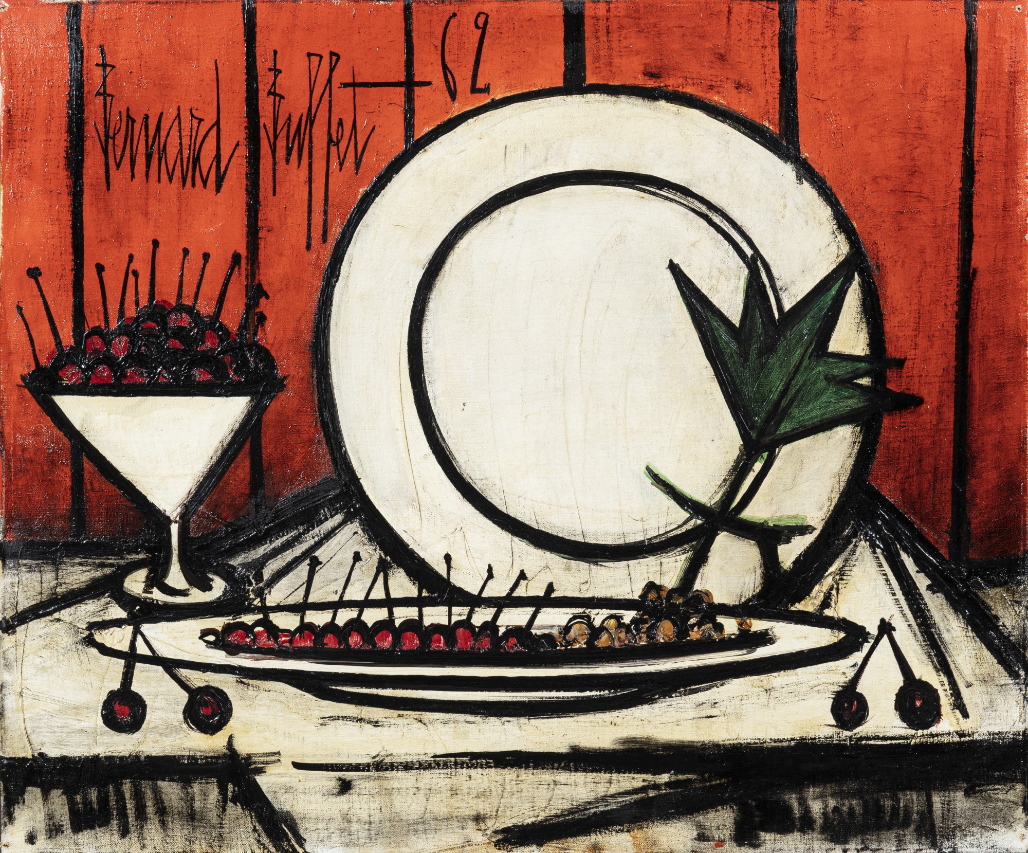 Bernard Buffet — Nature morte aux cerises