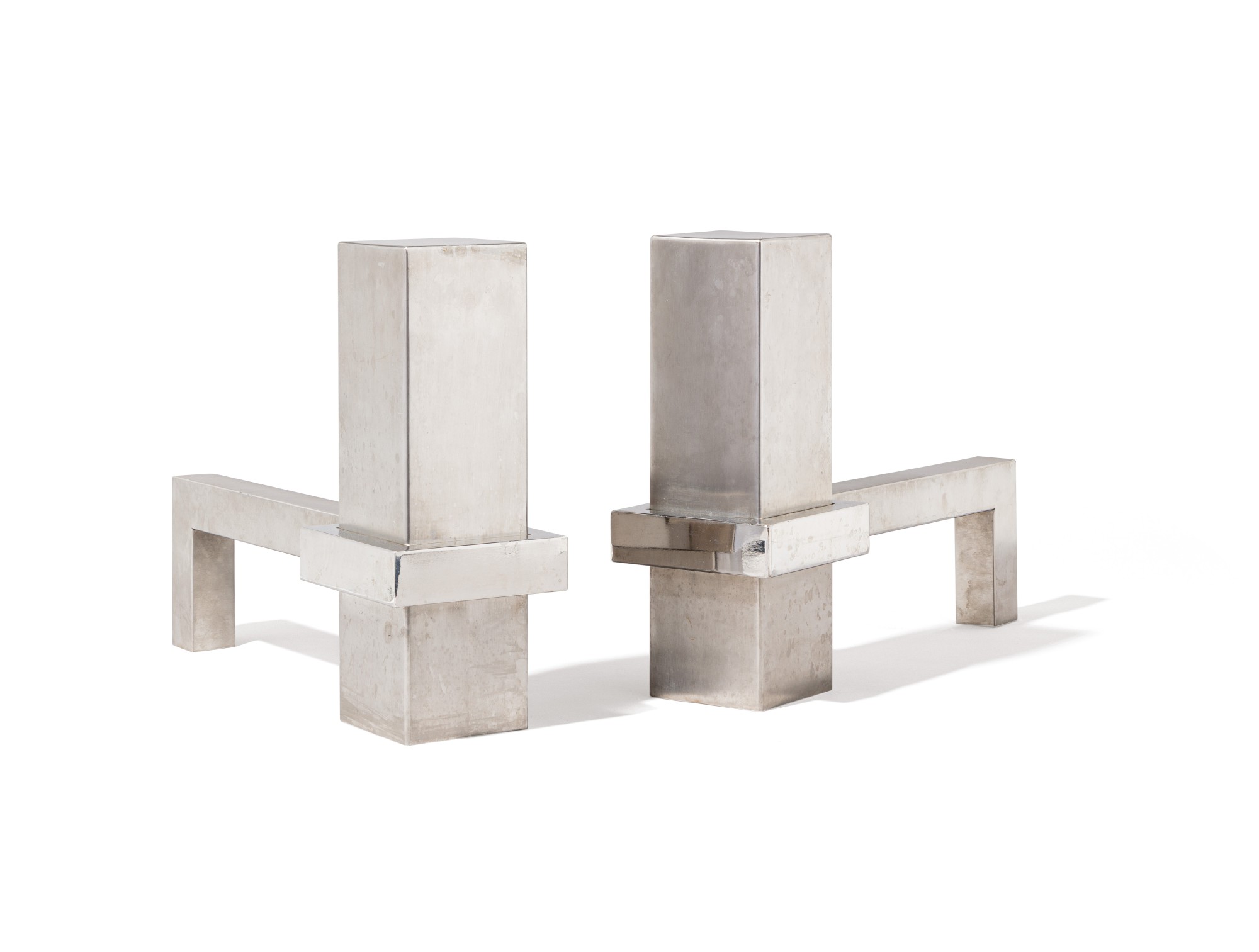 French work — Pair of andirons, circa 1970