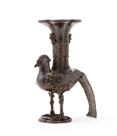 An archaistic bronze ‘phoenix’ vase