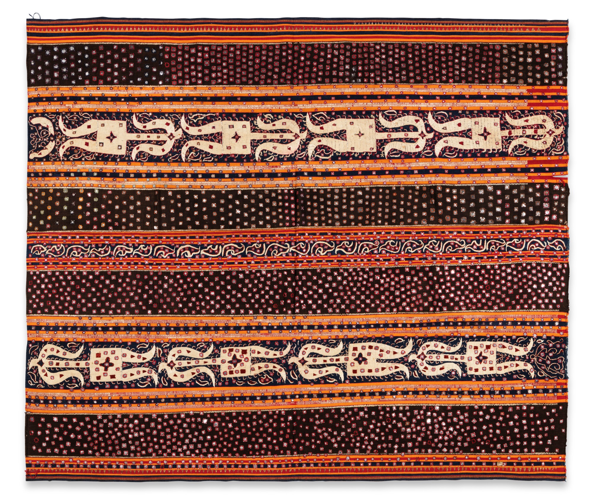 Vêtement de femme tapis, Lampung, Sumatra, Indonésie, début du 20e siècle — Woman’s wrapper tapis, Lampung, Sumatra, Indonesia, early 20th century