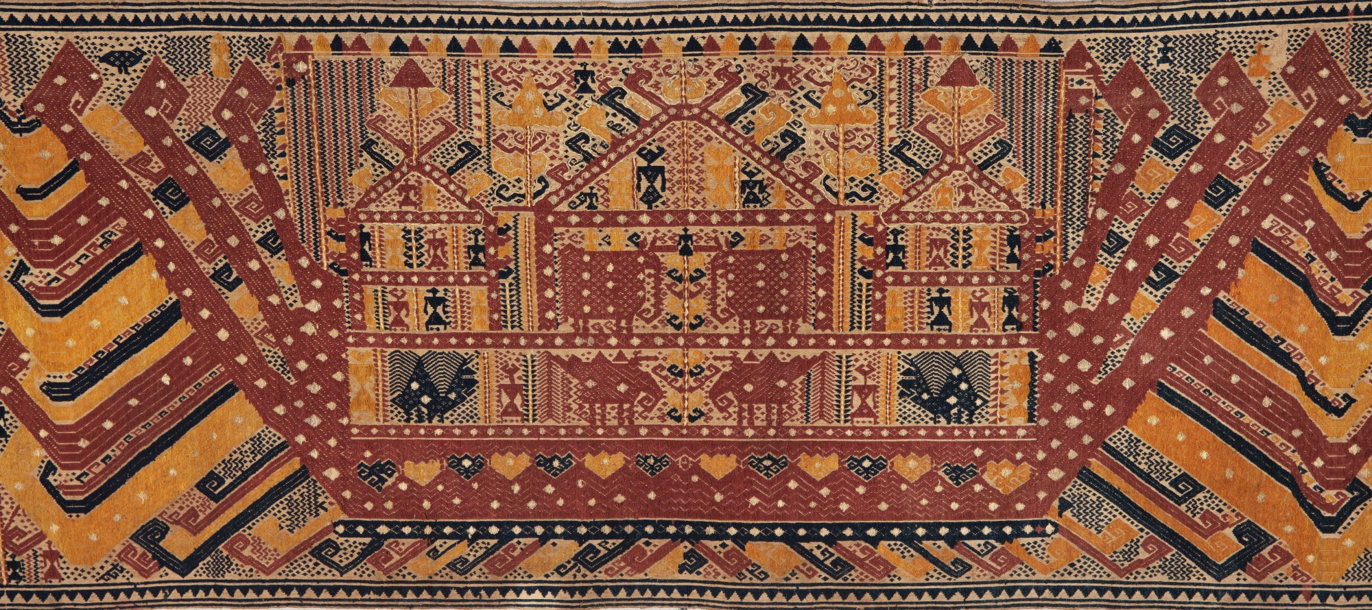 Unknown — Ceremonial hanging "ship cloth" palepai, Lampung, Sumatra, Indonesia, 19th century