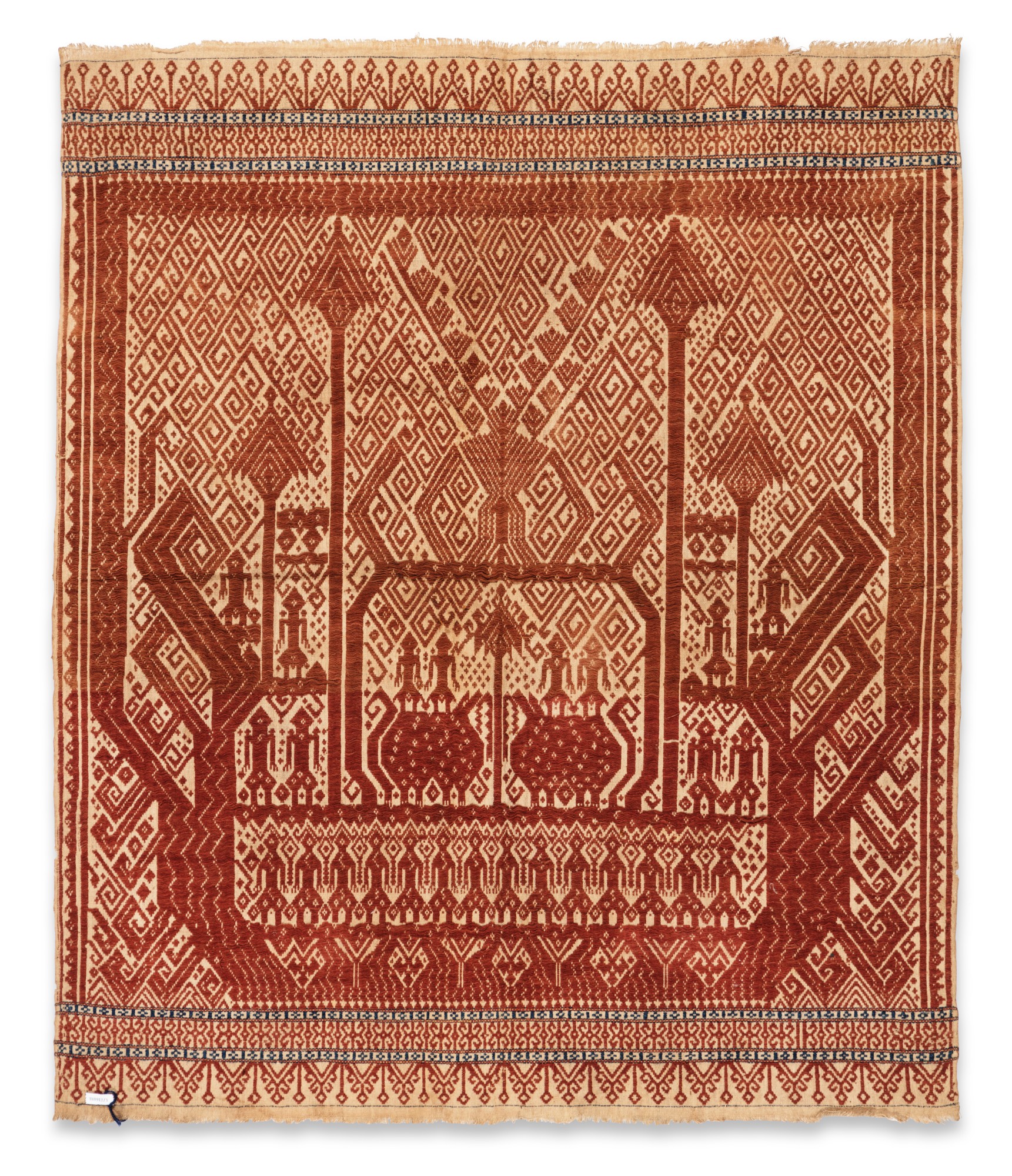 Unknown — Three ceremonial hanging "ship clothes" tampan, Lampung, Sumatra, Indonesia, late 19th - early 20th