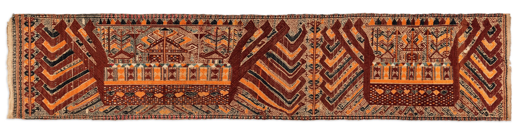 Unknown — Ceremonial hanging "ship cloth" palepai, Lampung, Sumatra, Indonesia, ca. 1900