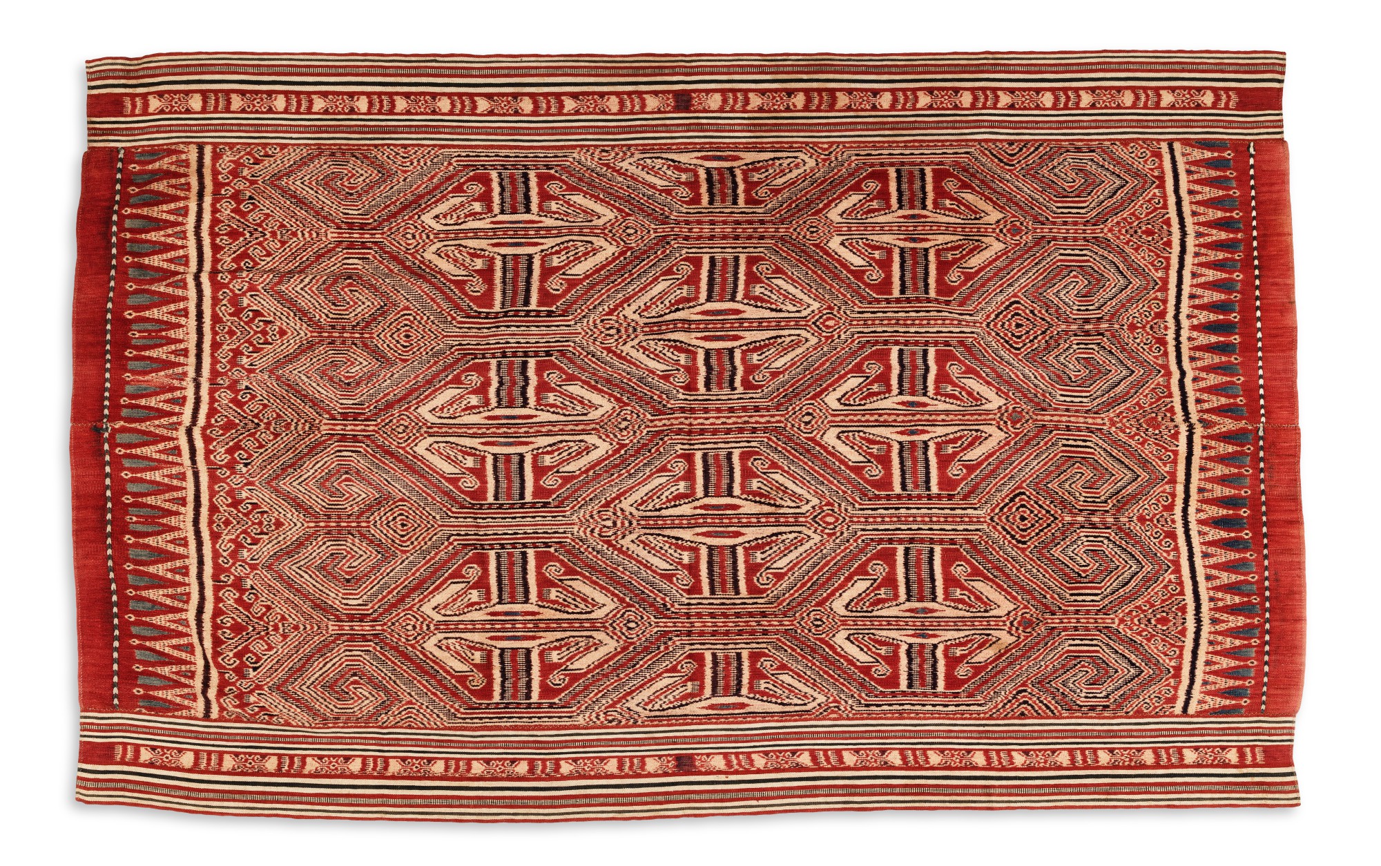 Unknown — Two ceremonial clothes pua, Iban, Borneo, Indonesia, about 1900