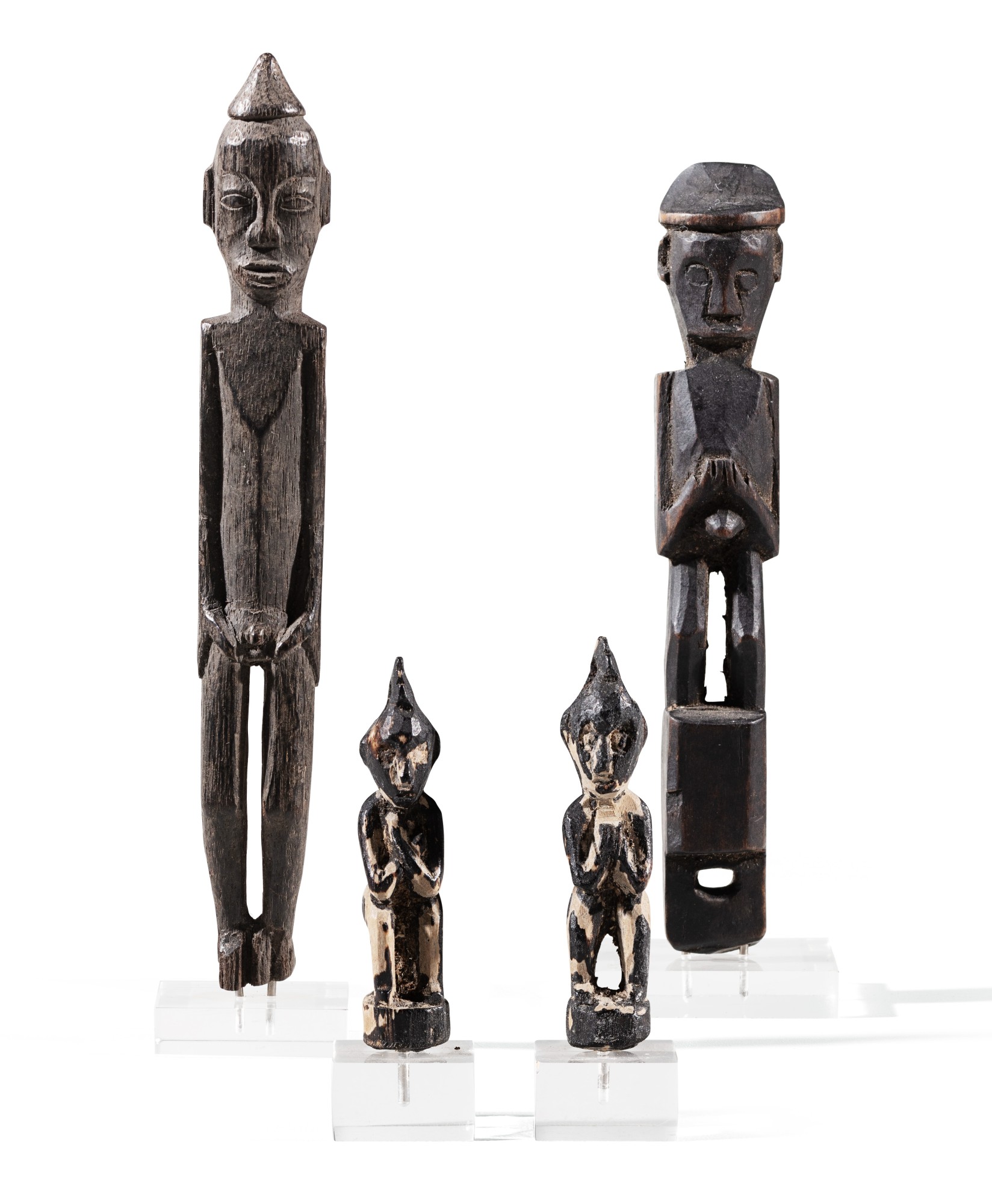 Quatre amulettes, Dayak, Bornéo, Indonésie