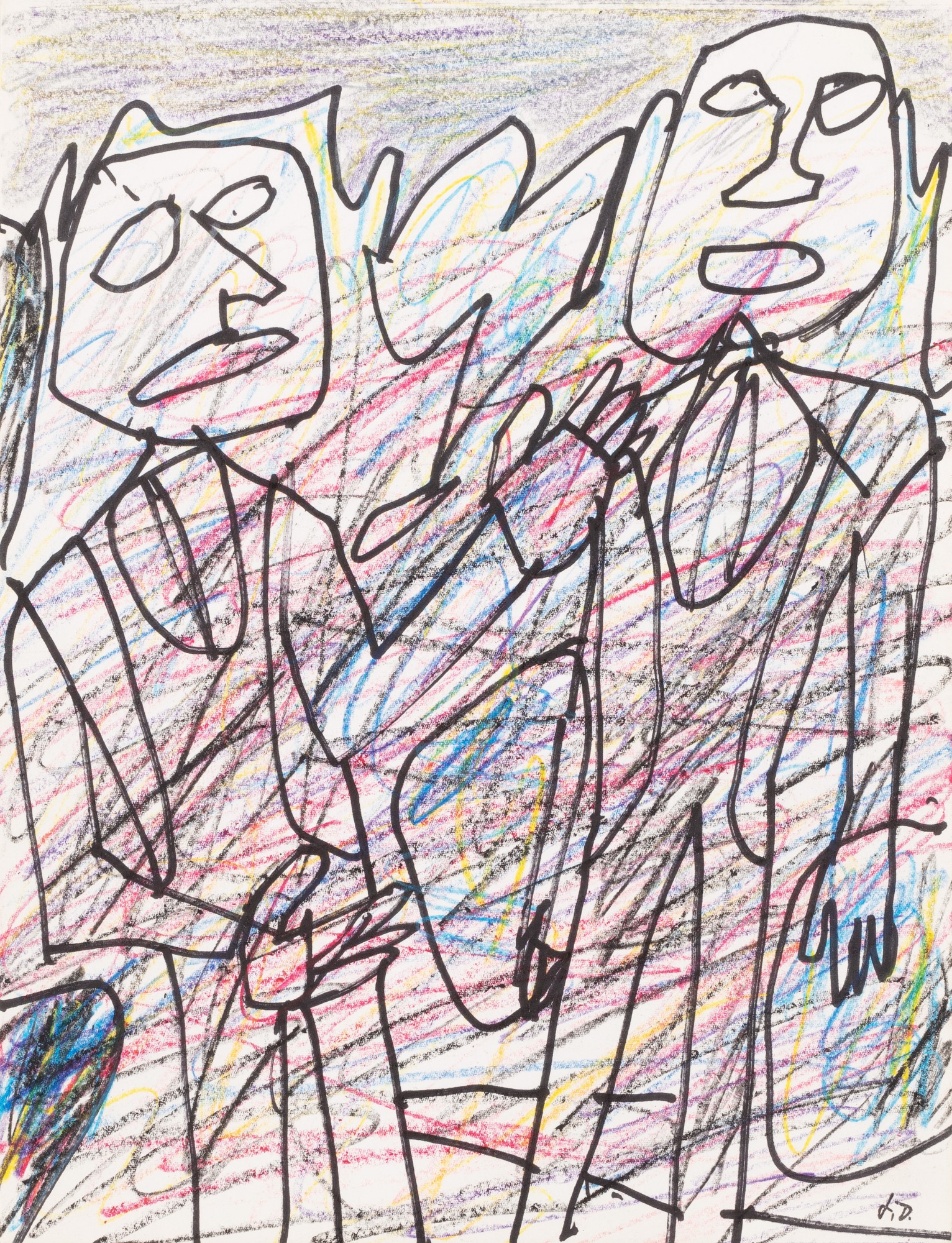 Jean Dubuffet — Deux hommes au parc