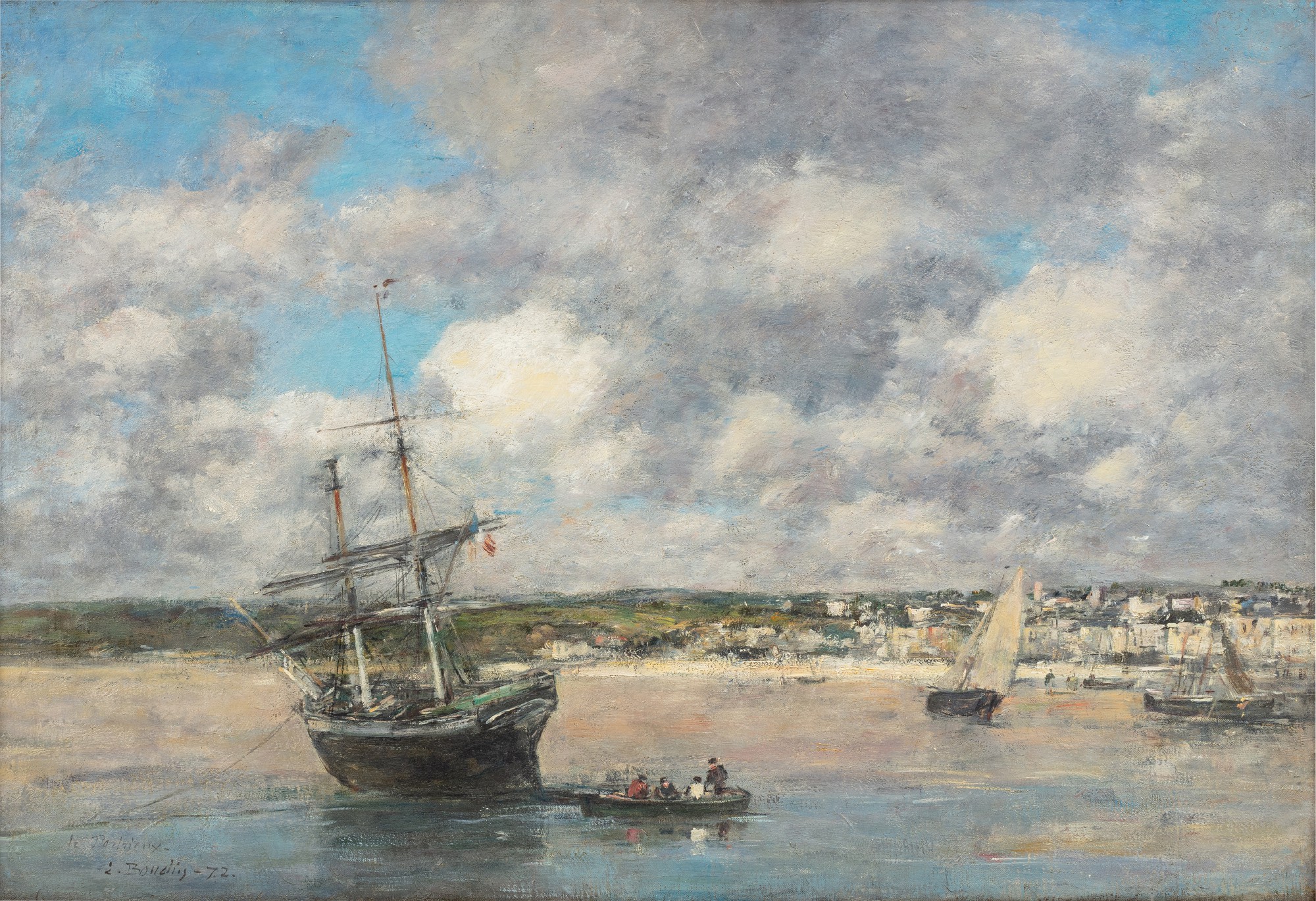 Portrieux. Rivages et bateau à l'ancre