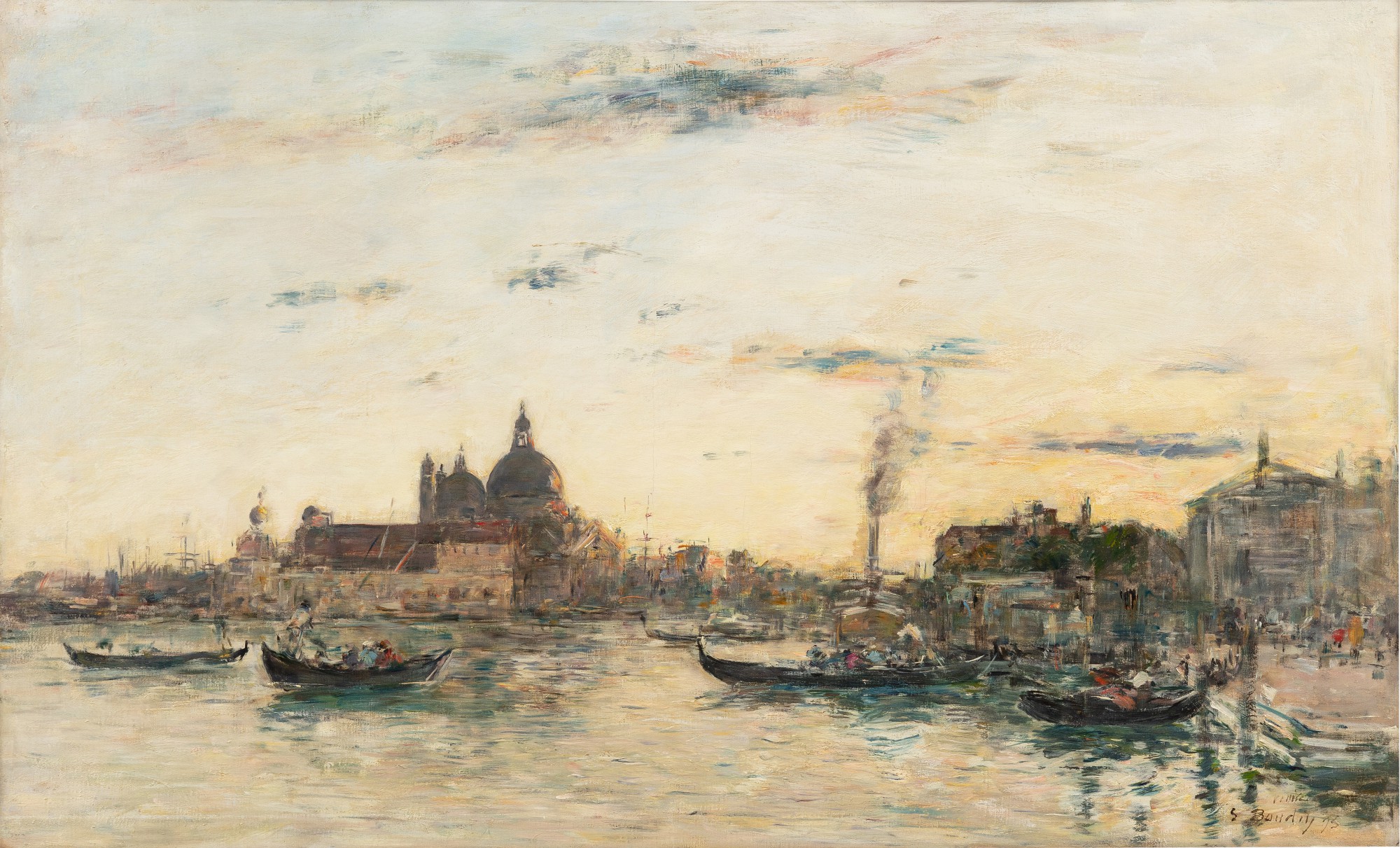 Venise, la Salute, la Piazzetta et le grand canal le soir