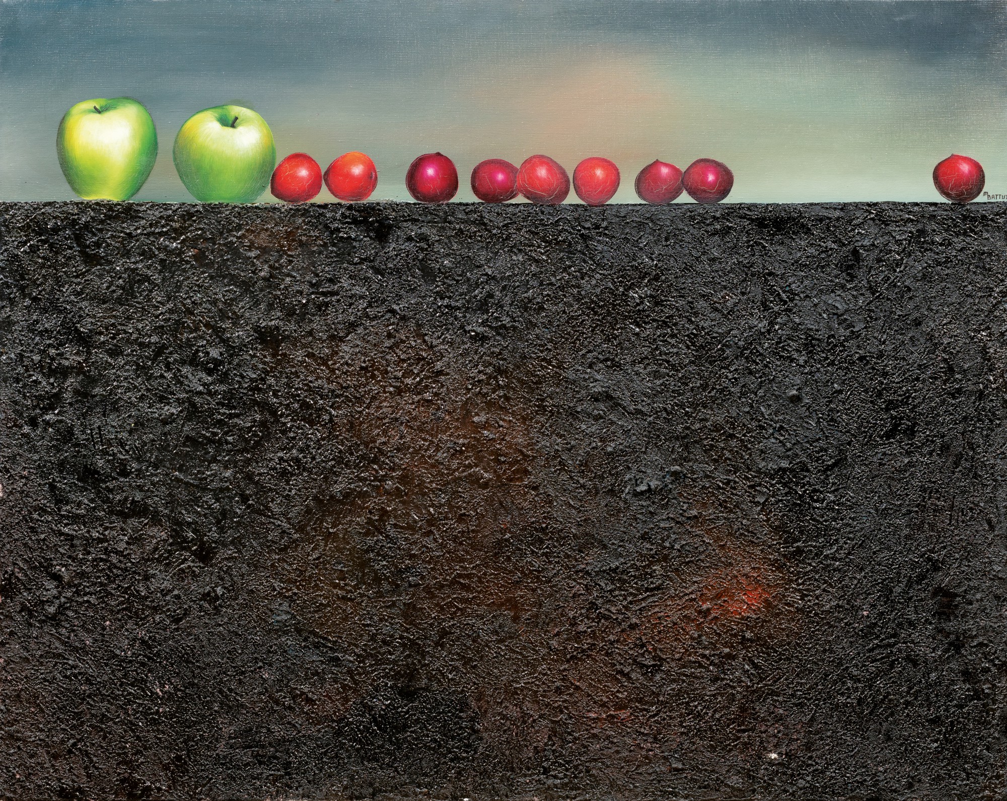 Michèle Battut — Deux pommes et neuf prunes