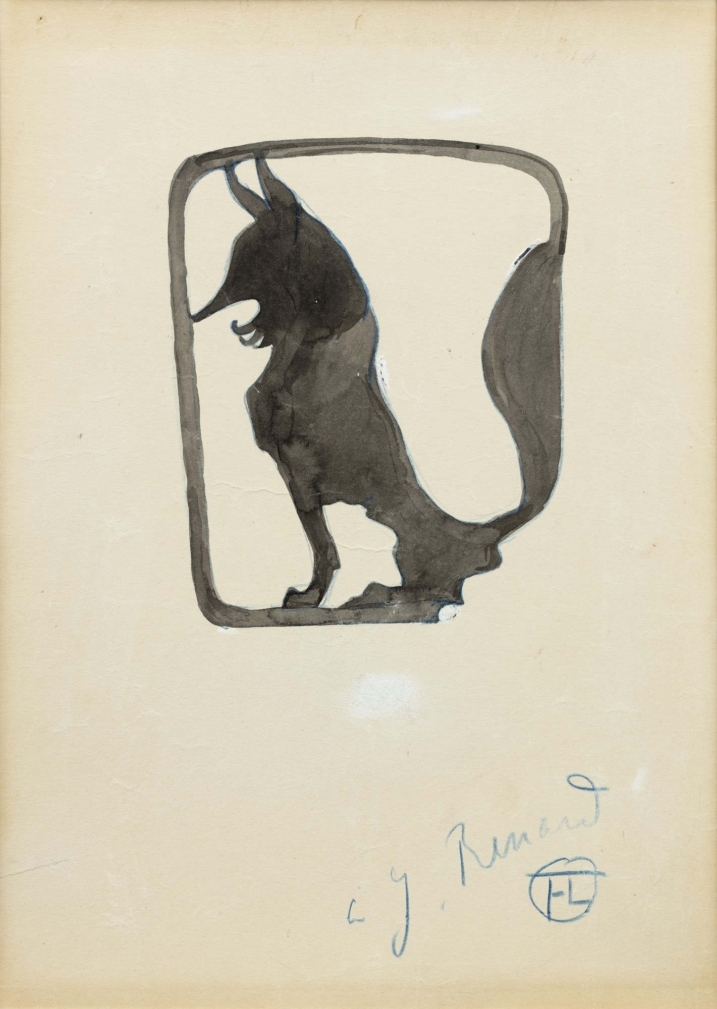 Henri de Toulouse-Lautrec — Cul-de-lampe : Renard assis