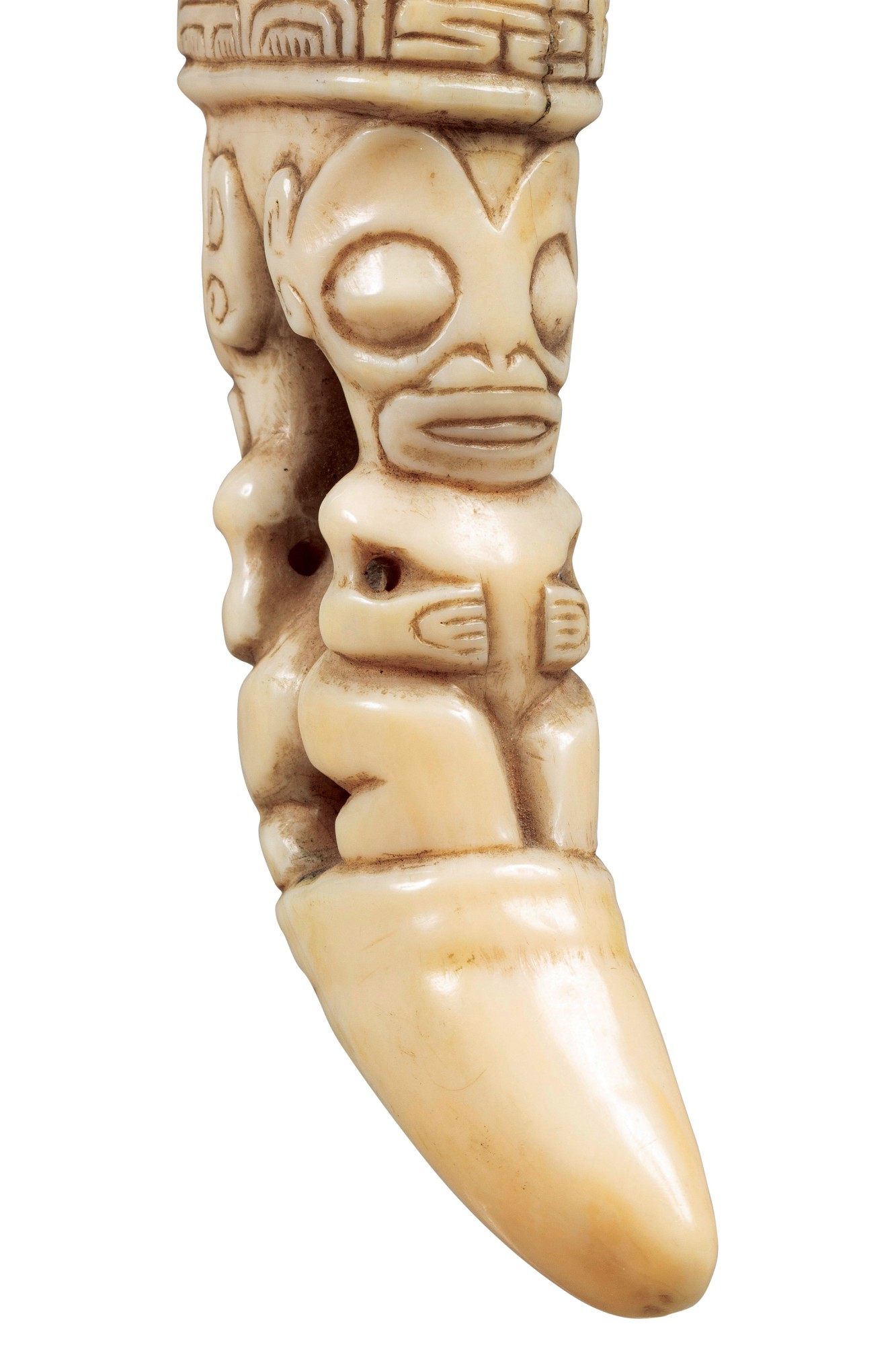 Cachalot tooth fan handle, Marquesas Islands, French Polynesia — Fan handle, Marquesas Islands, French Polynesia