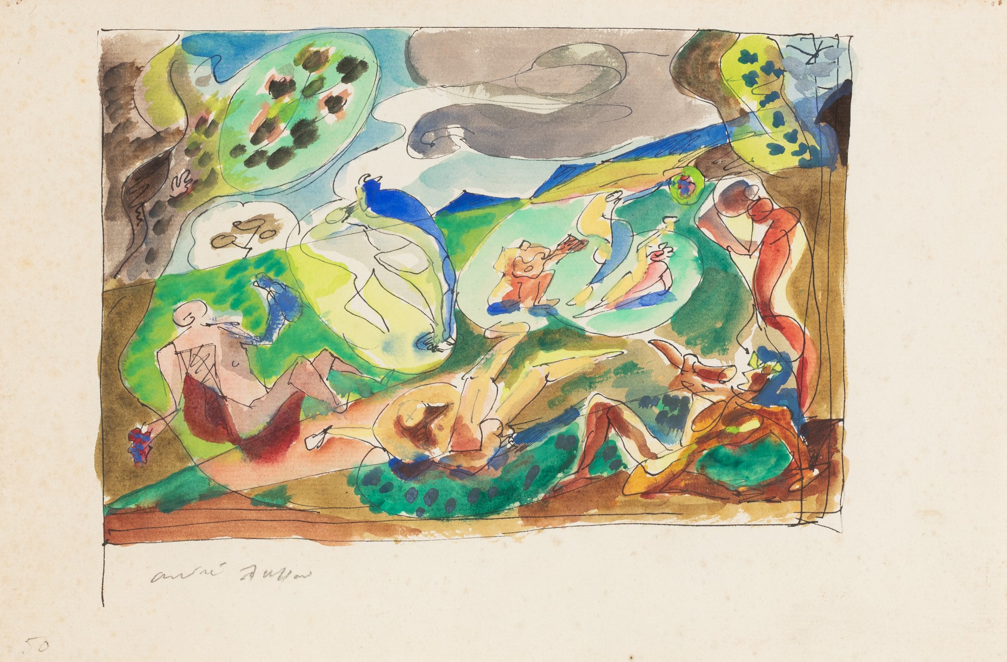 André Masson — Bacchanale poussinesque  