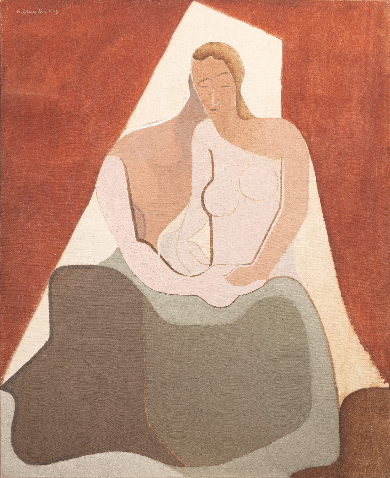 Deux personnages assis  