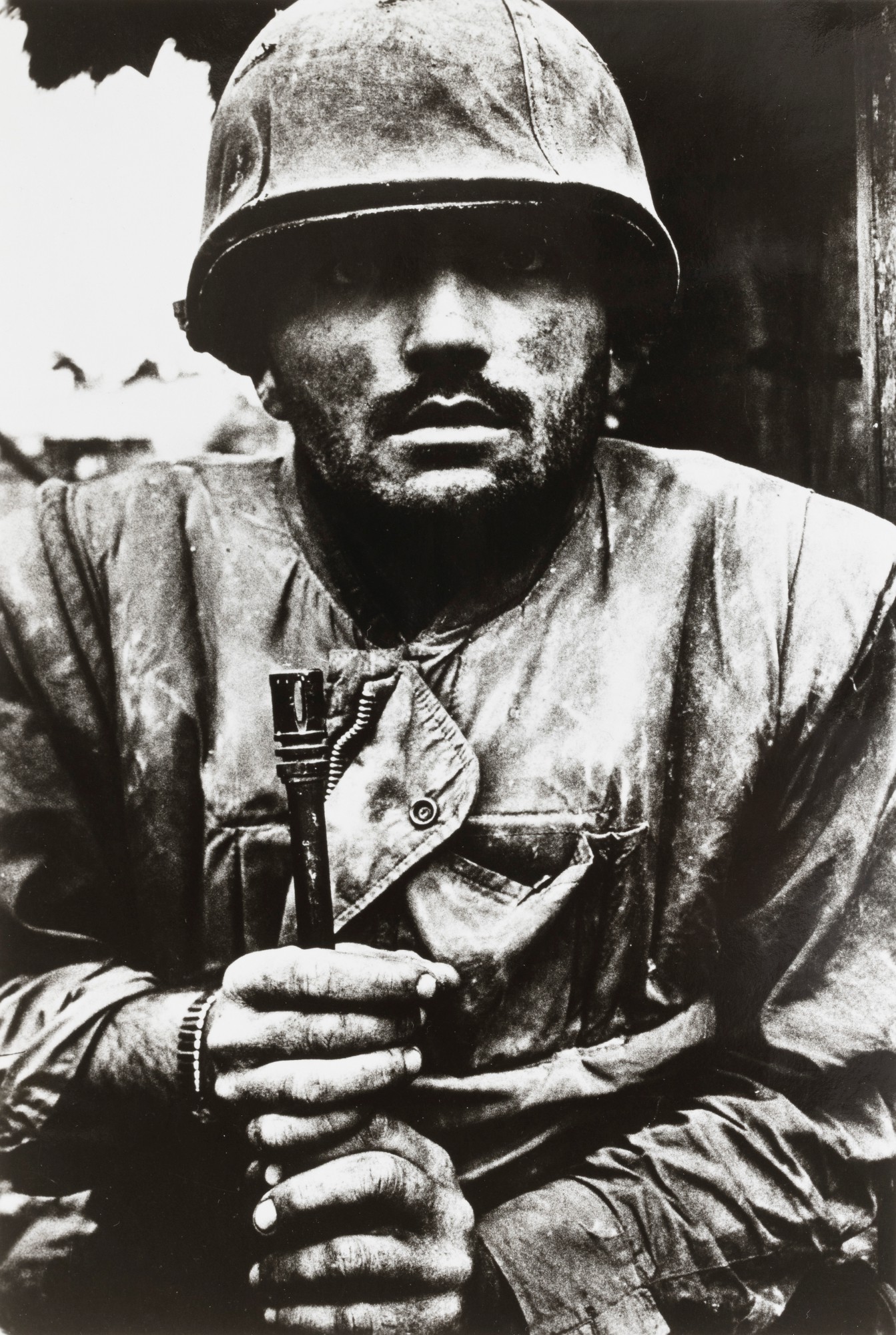 Shell-shocked US Marine, Hue south vietnam, 1968