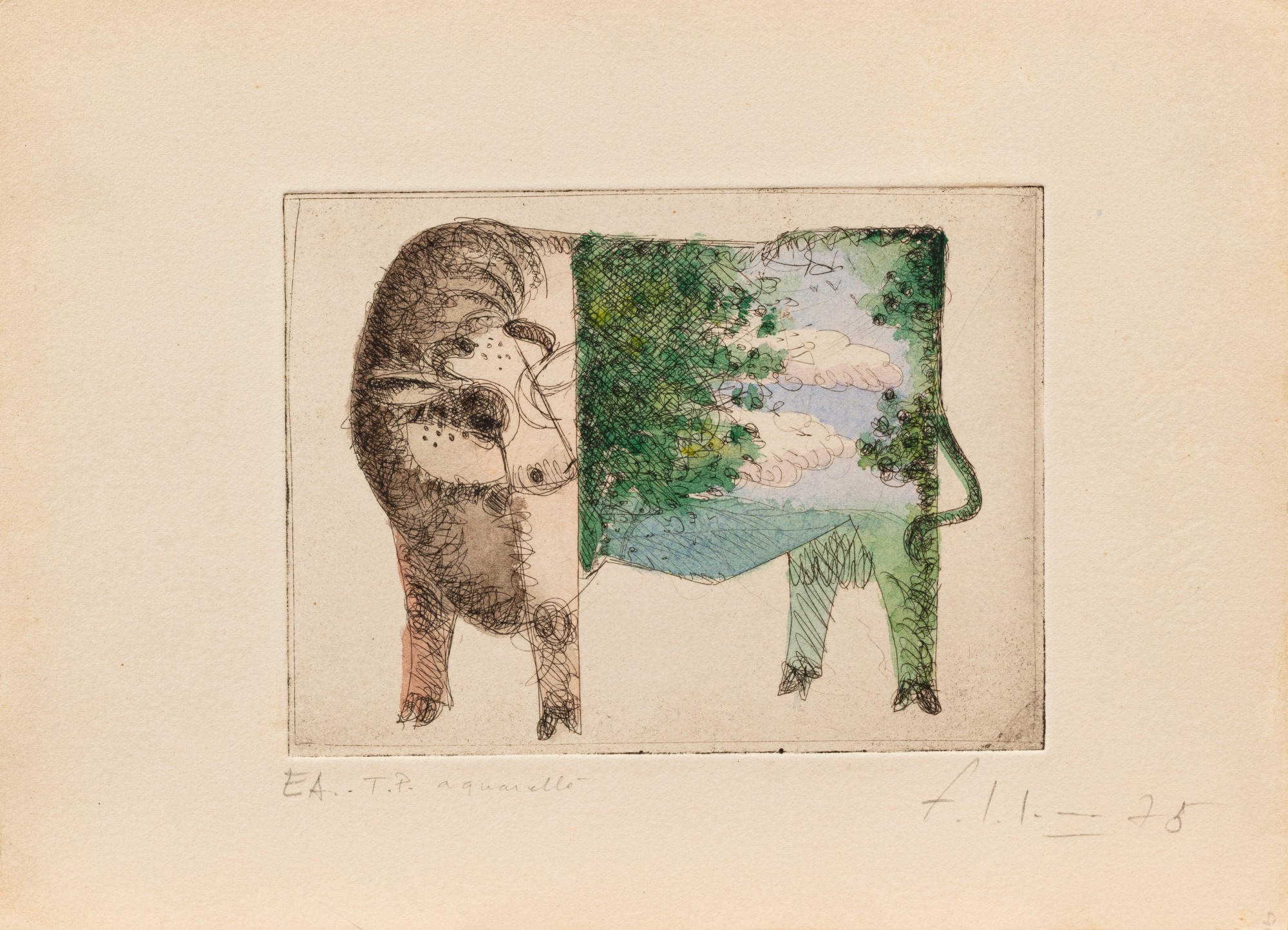 François-Xavier Lalanne — Vache paysage