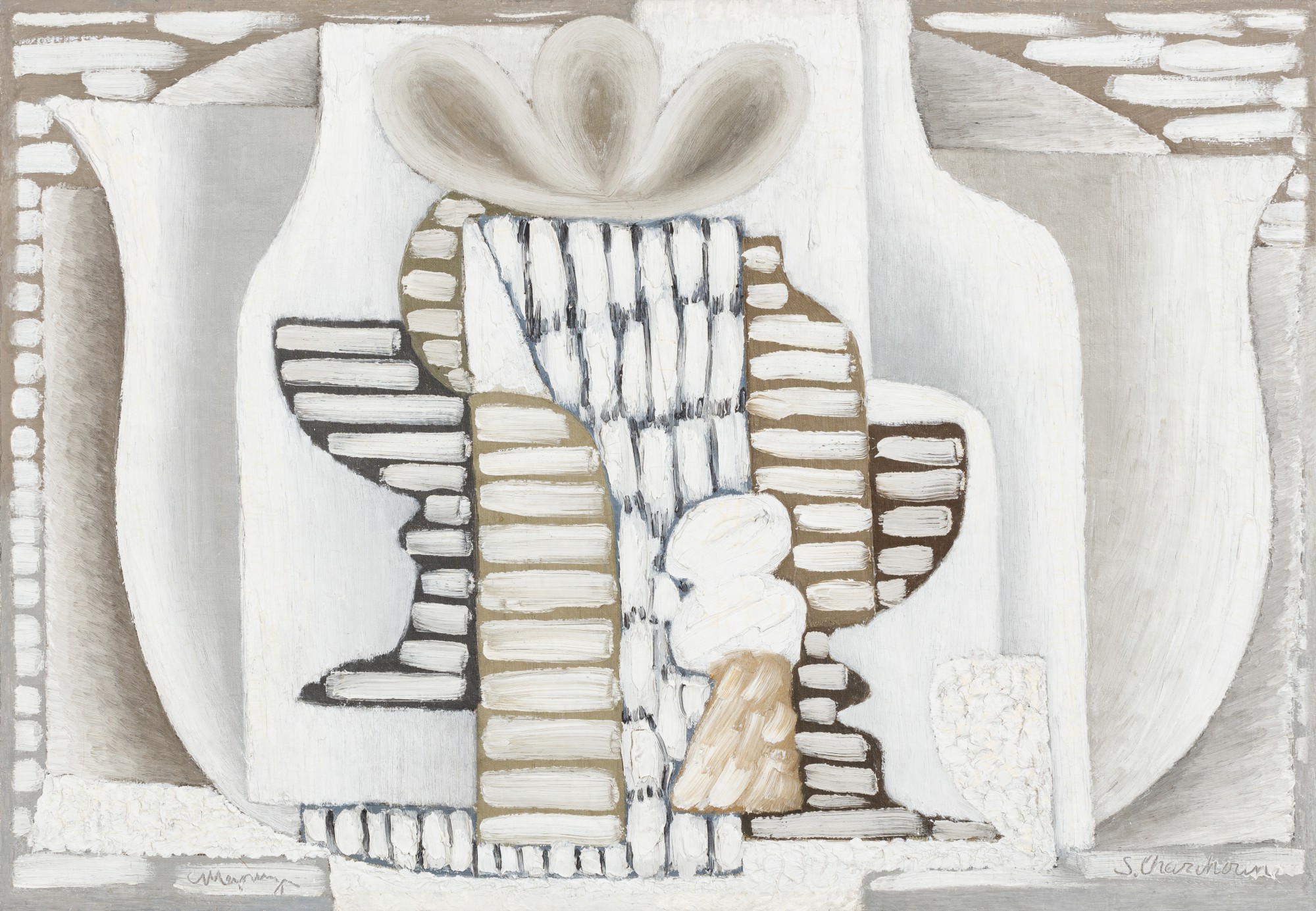 Nature morte aux pichets blancs (recto)  Nature morte au cœur et aux pichets (or Au cœur de la nature morte) (verso) 