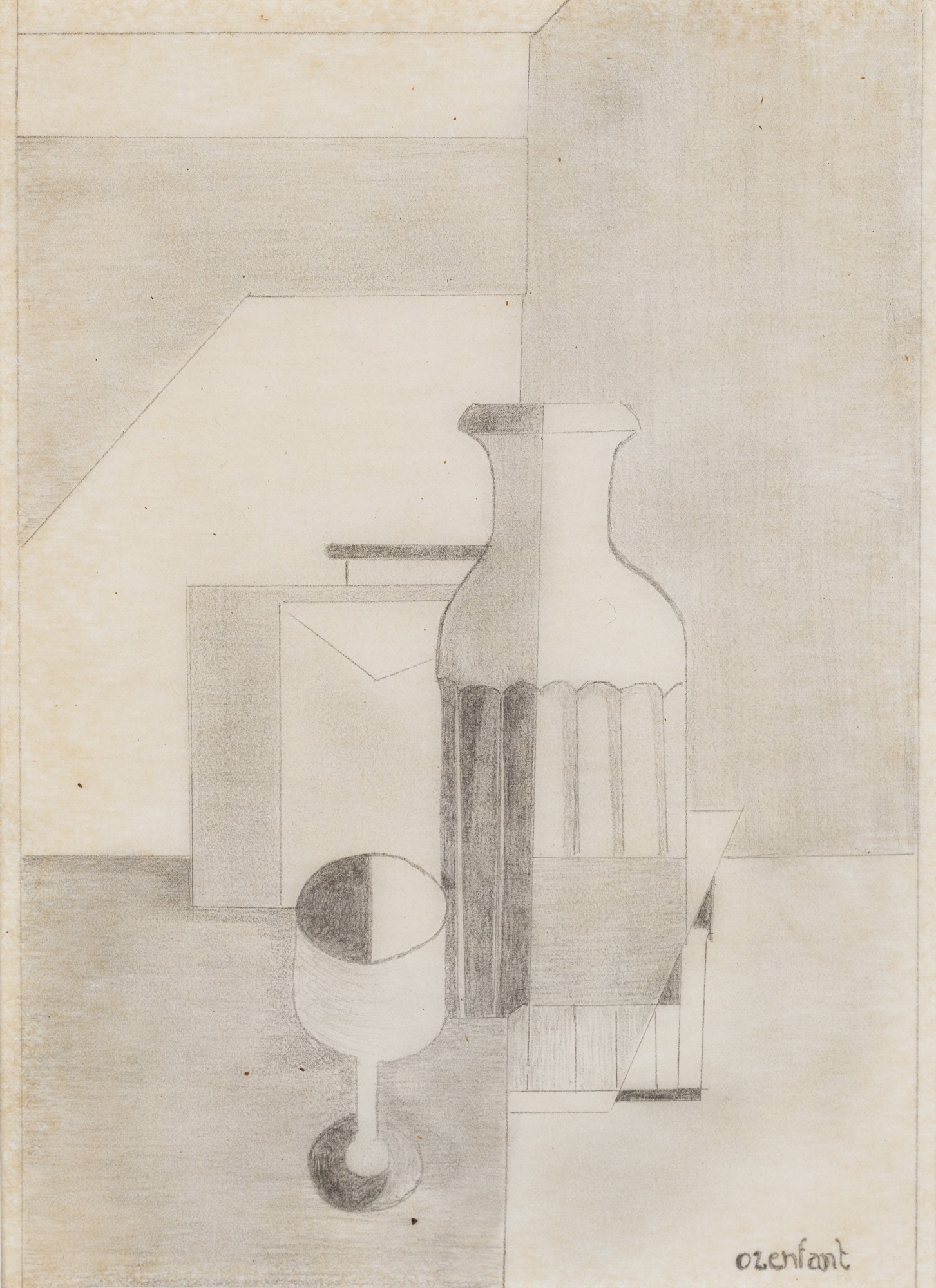 Amédée Ozenfant — Nature morte, verre et carafe