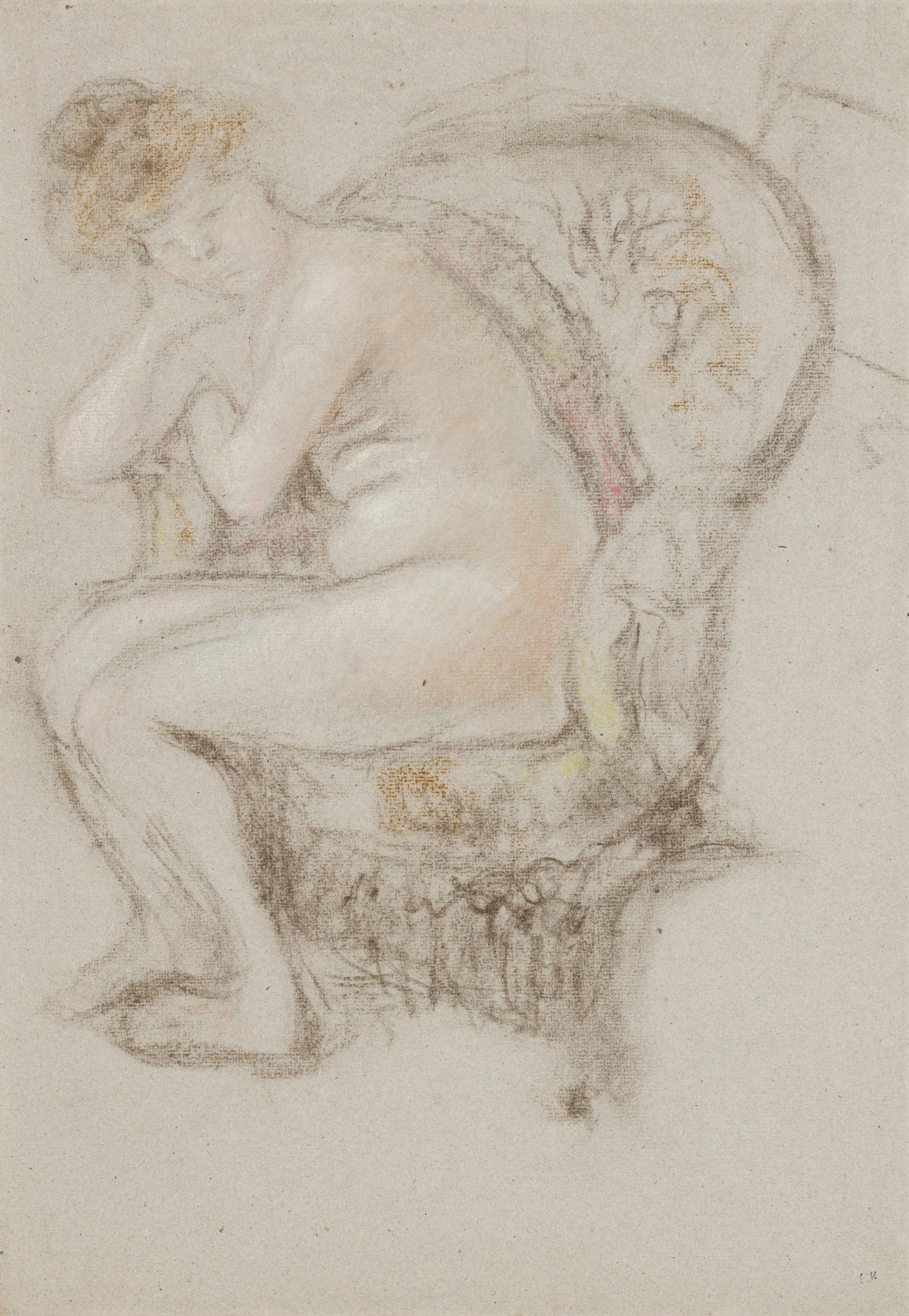 Edouard Vuillard — Nu blond dans un fauteuil crapaud