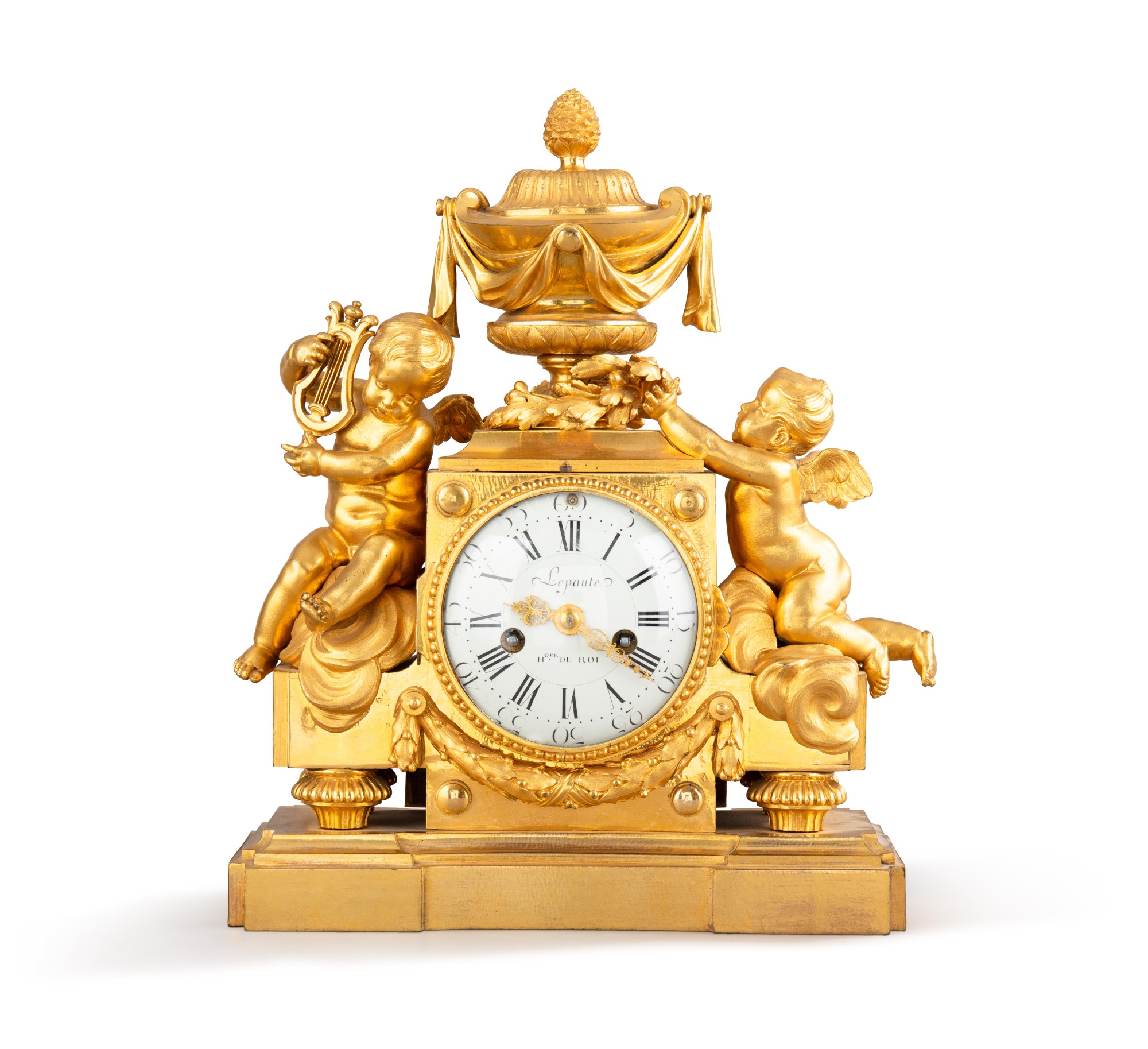 Unknown — A gilt-bronze mantel clock, Louis XVI, signed Lepaute, circa 1780, by Lepaute Pendule en bronze doré d’époque Louis XVI, signée Lepaute, vers 1780, par Lepaute