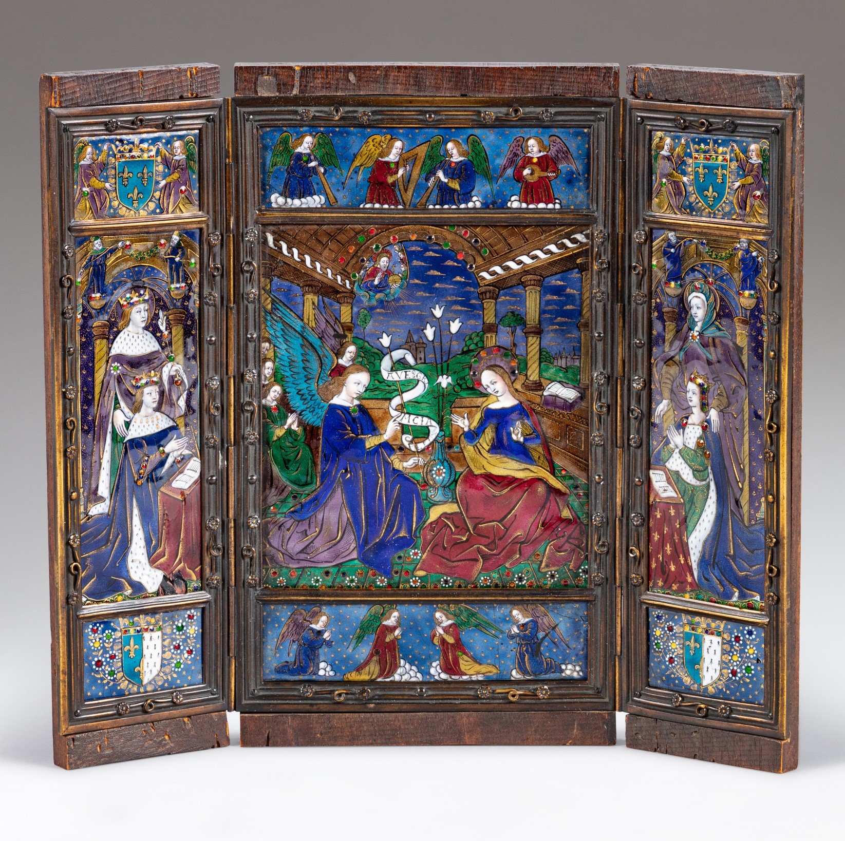 French, 19th century — L'Annonciation avec Louis XII et Anne de Bretagne