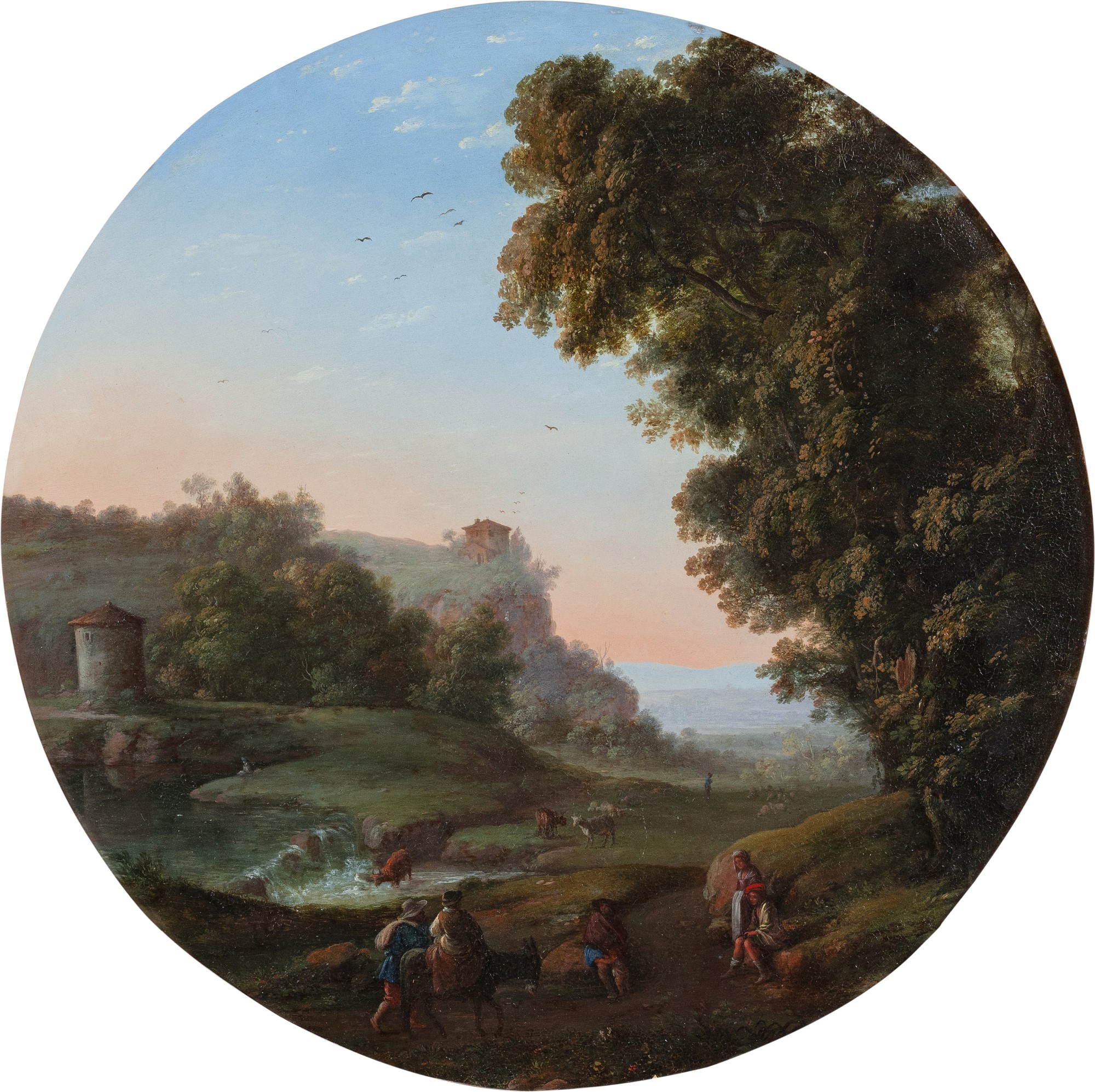 Paysage de la campagne romaine