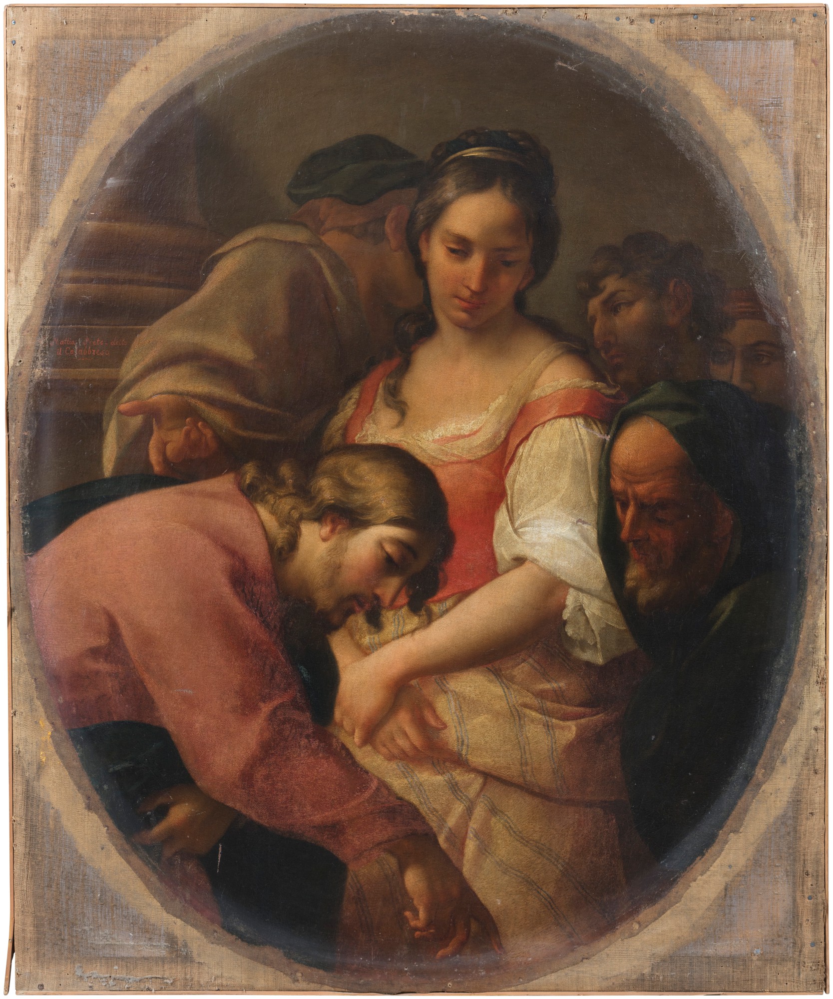 Roman School, 18th Century — Le Christ et la femme adultère