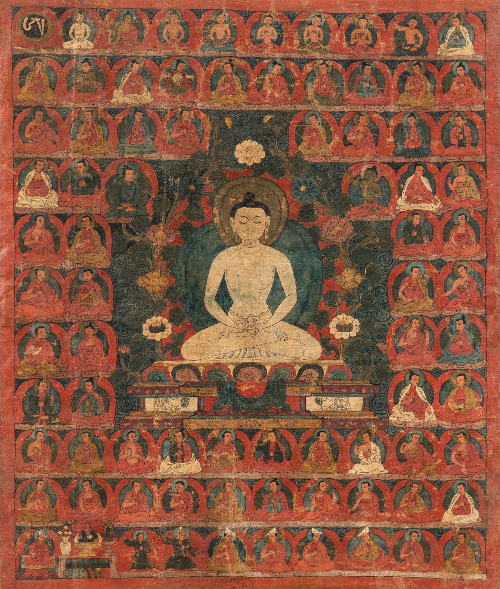 A rare thangka depicting Kuntu Zangpo — 西藏 約十五世紀 普賢王如來唐卡 設色布本