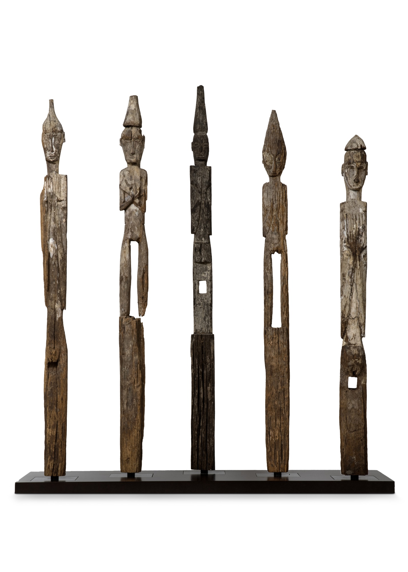 Cinq poteaux, Dayak, Kalimantan, Bornéo, Indonésie