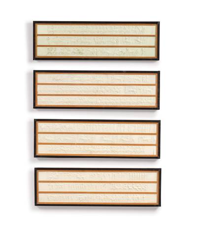 Ensemble de cinq bas-reliefs des frises du Parthénon, d'après les moulages de John Henning 