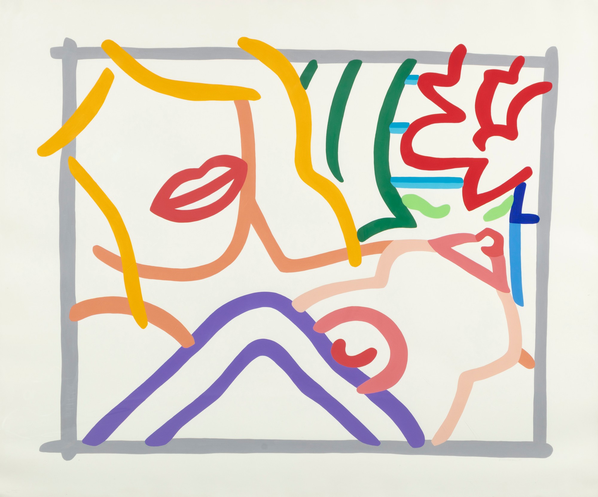 Tom Wesselmann — Bedroom blonde with purple pillow