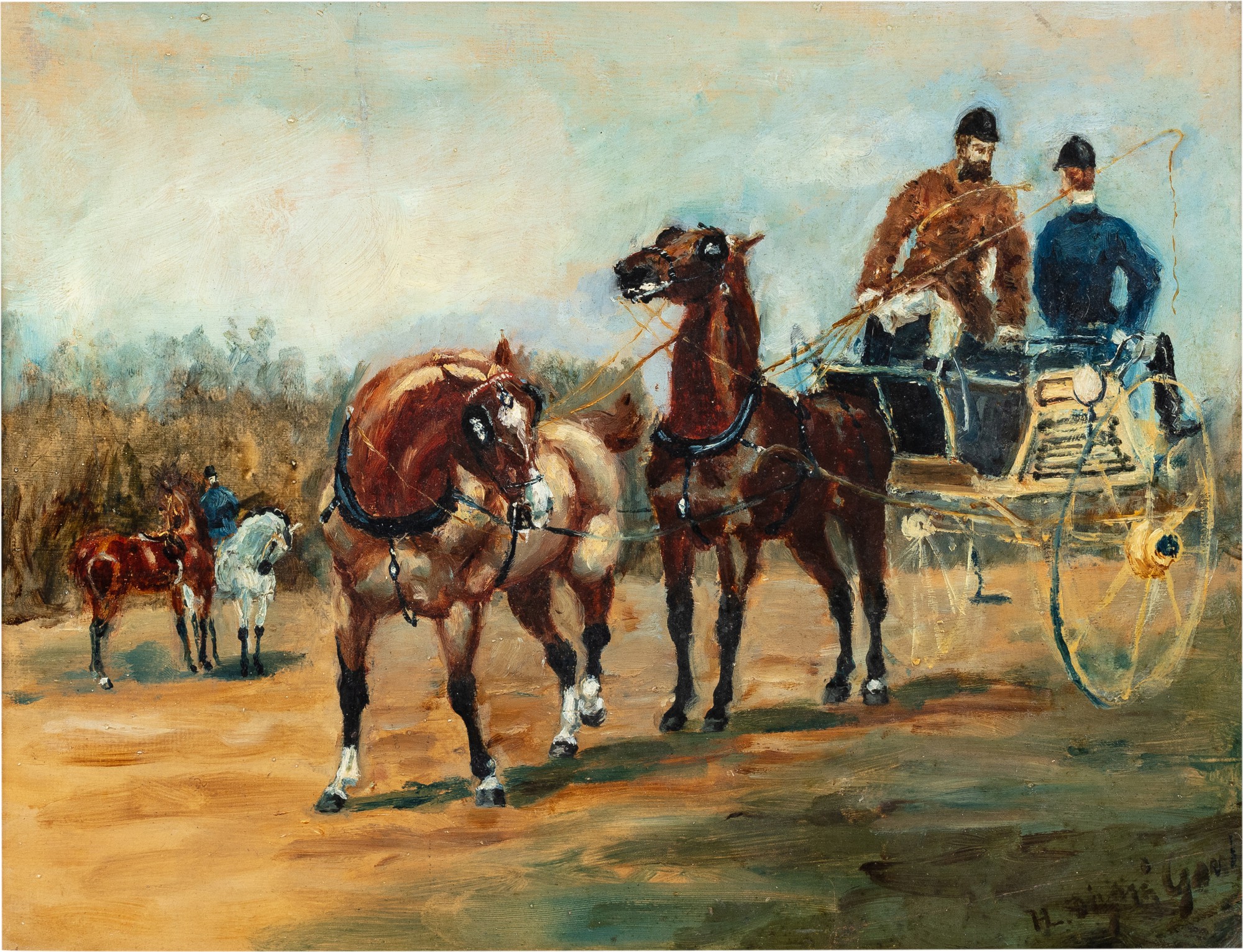 Henri de Toulouse-Lautrec — Attelage en tandem